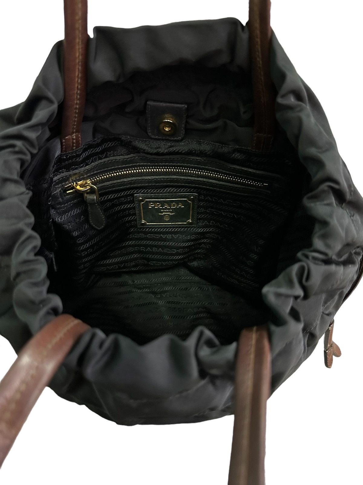 Prada AUTHENTIC PRADA TESSUTO DRAWSTRING TOTE BAG Size ONE SIZE - 11 Thumbnail