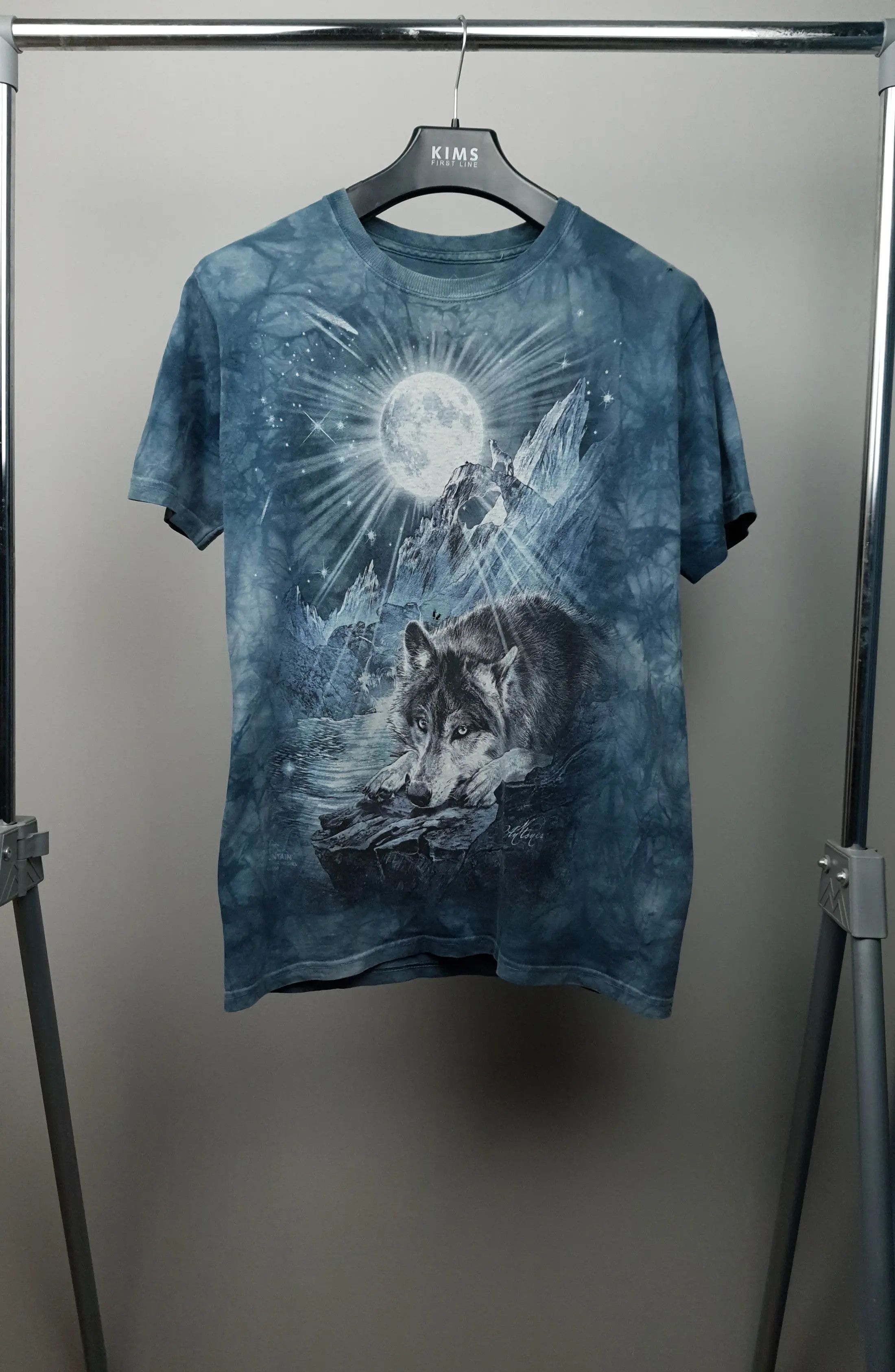 The Mountain Blue All Over Print Wild Wolf Distressed Sun Fade Tee Size US S / EU 44-46 / 1 - 1 Thumbnail