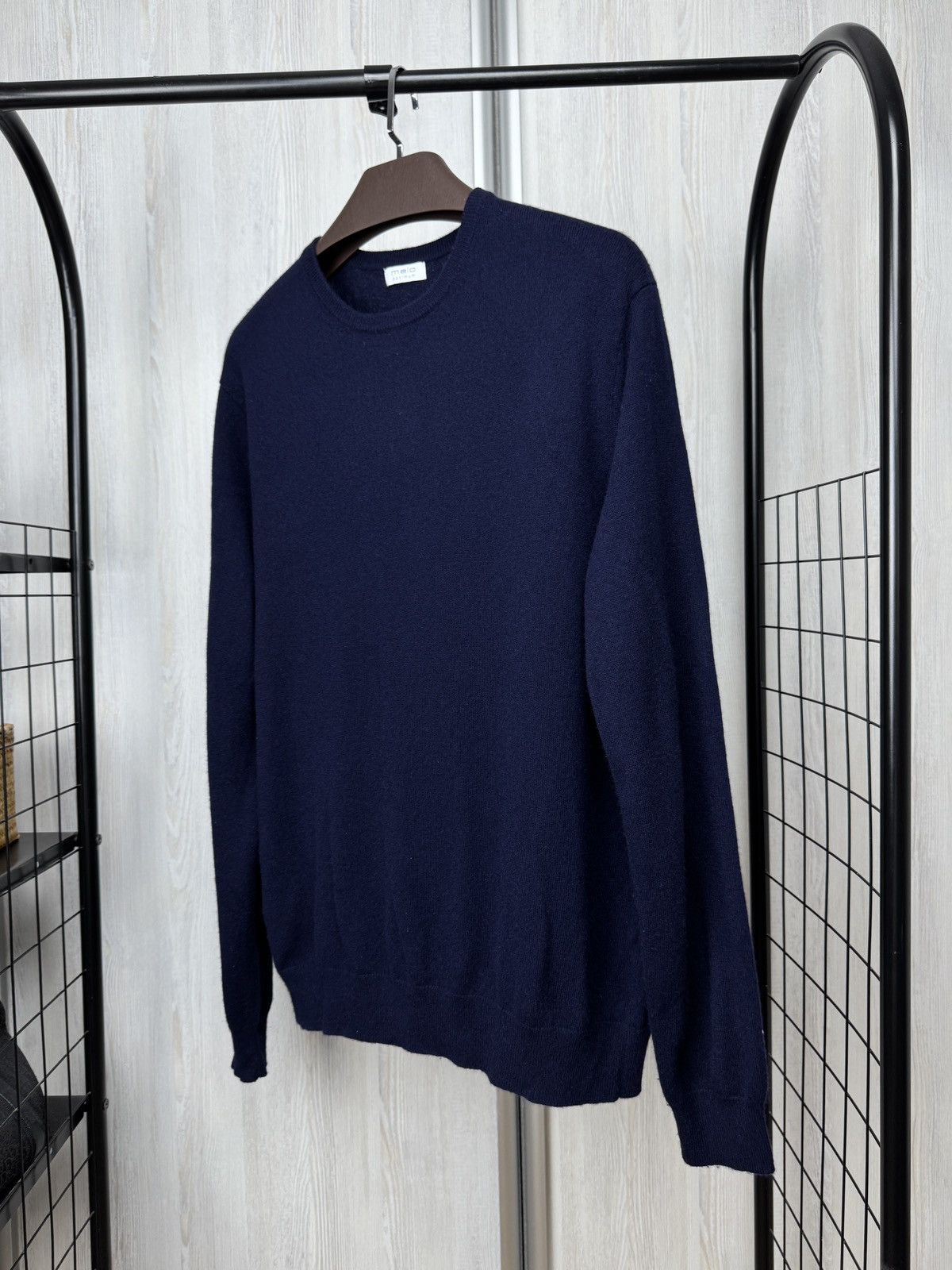 Malo Malo Optimum wool cashmere navy blue sweater Size US XL / EU 56 / 4 - 3 Thumbnail
