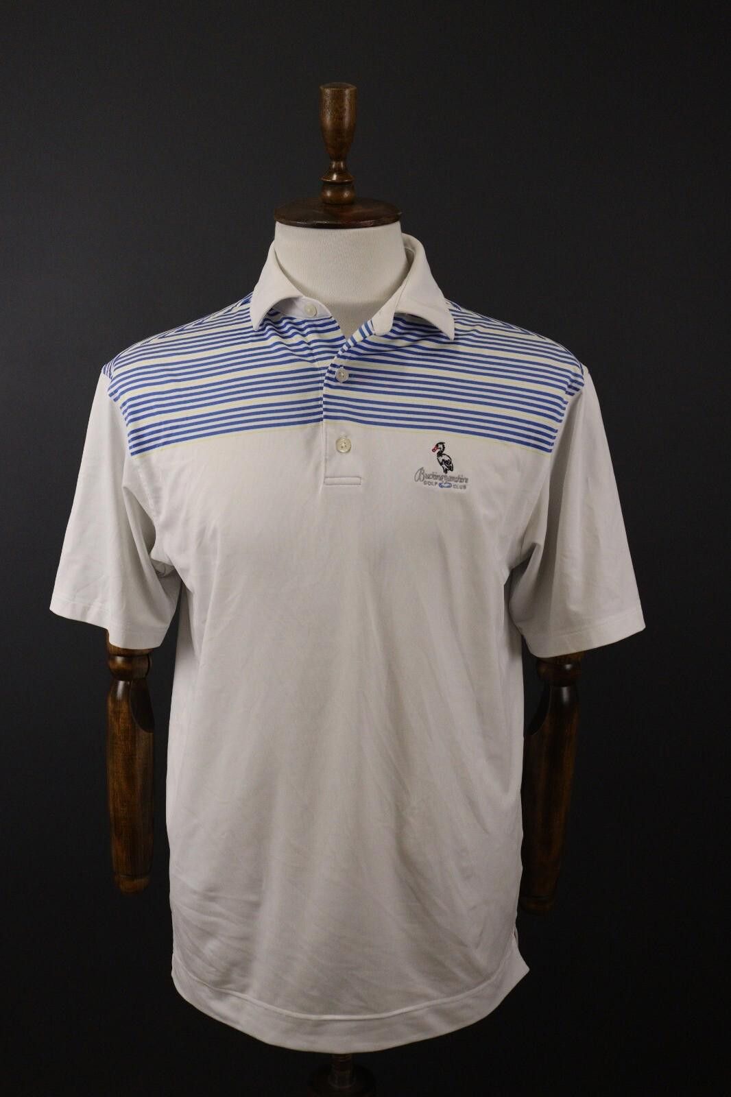 Footjoy Foot Joy White Stripe Summer Short Sleeve Polo Shirt Size M Size US M / EU 48-50 / 2 - 1 Thumbnail