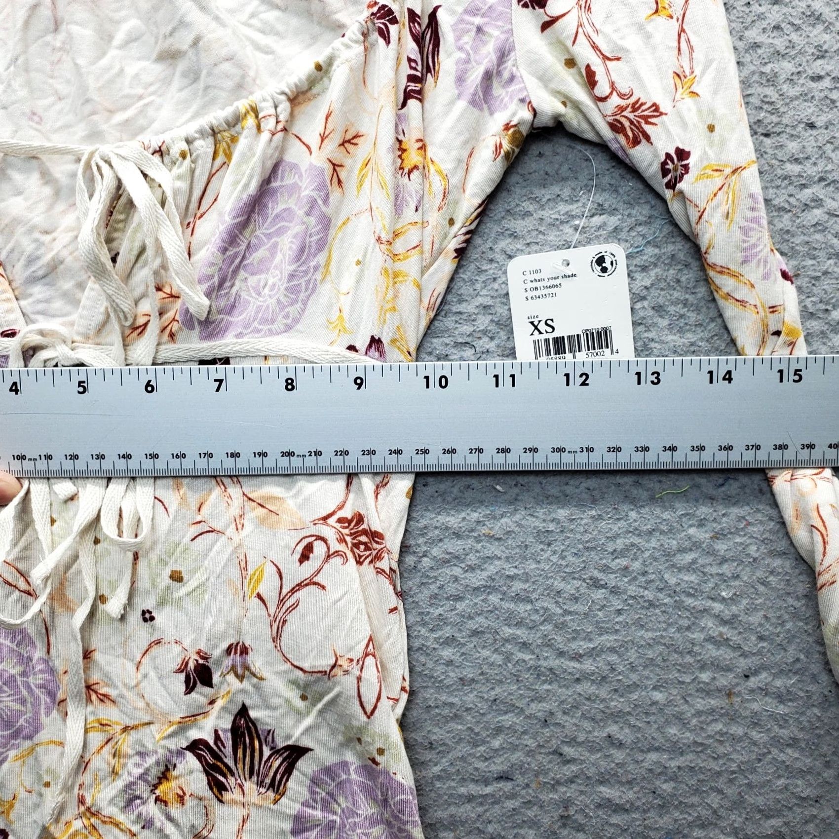 Free People Free People Make Easy Fitted Top Womens XS Multicolor Scoop Neck Tie Waist Size XS / US 0-2 / IT 36-38 - 3 Thumbnail