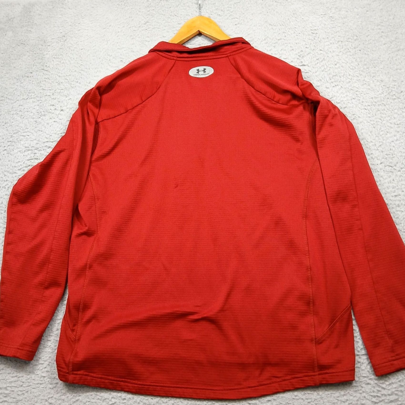 Under Armour Under Armour ColdGear 1/4 Zip Pullover Men XL Red Long Sleeve Performance Top Size US XL / EU 56 / 4 - 3 Thumbnail