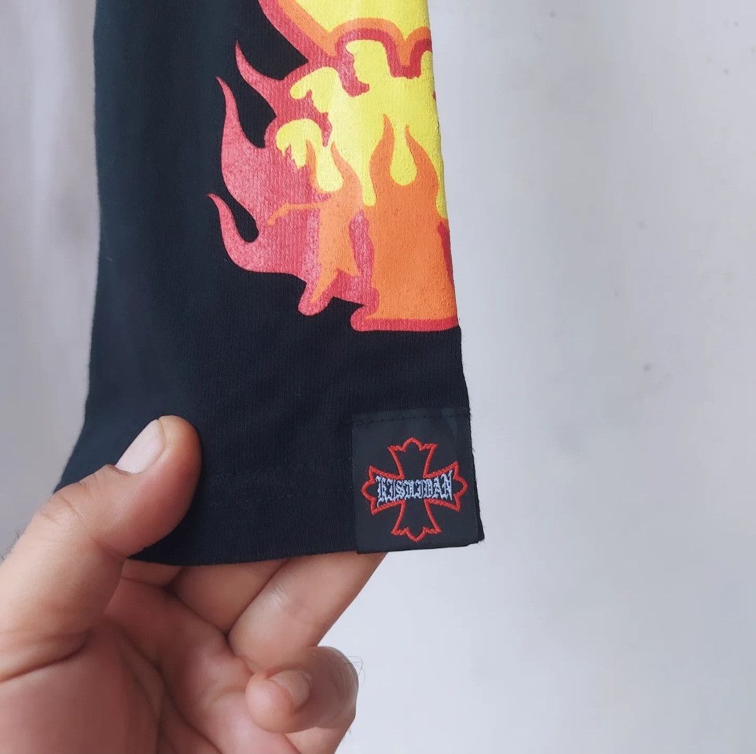 Japanese Brand Vintage Kishidenne Wrerutogood Big Logo Fire 3Q Tee Size US S / EU 44-46 / 1 - 5 Thumbnail