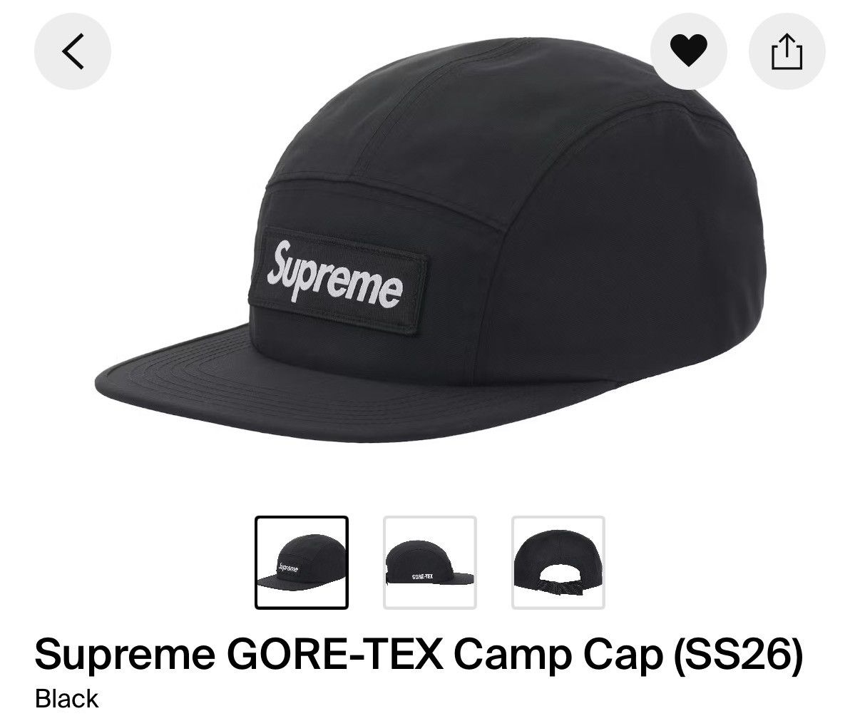 Supreme Supreme GORE-TEX Camp Cap SS26 Size ONE SIZE - 1 Thumbnail
