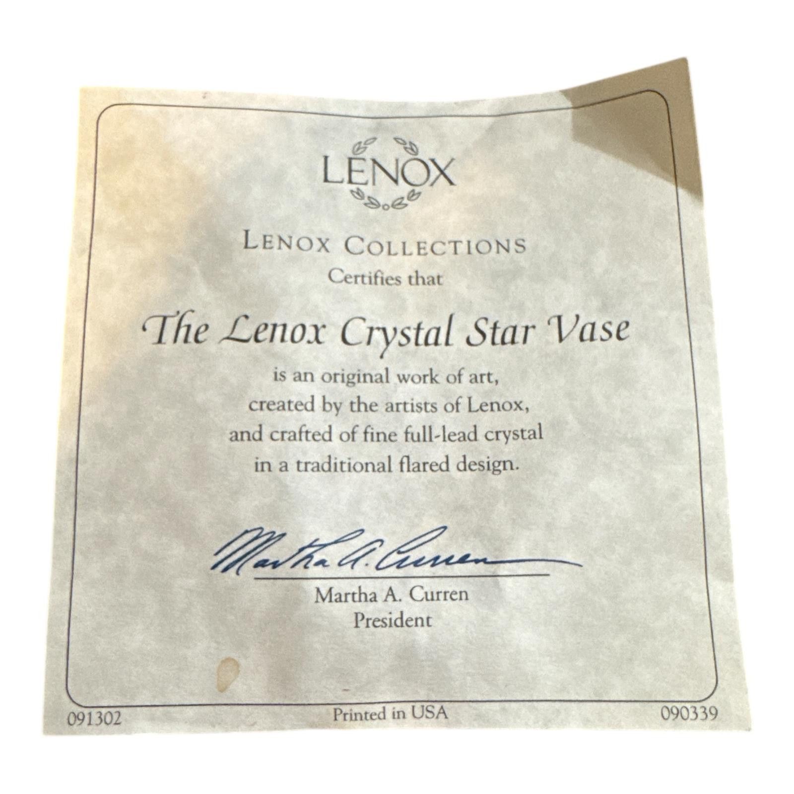 Other Lenox Crystal Star Vase Flared Design 7" Size ONE SIZE - 3 Thumbnail