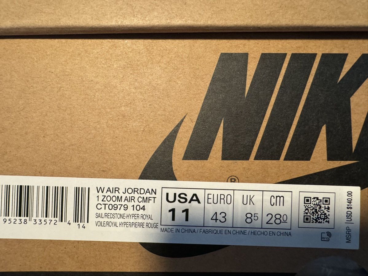 Nike W AIR JORDAN 1 ZOOM AIR CMFT Size US 11 / IT 41 - 2 Thumbnail