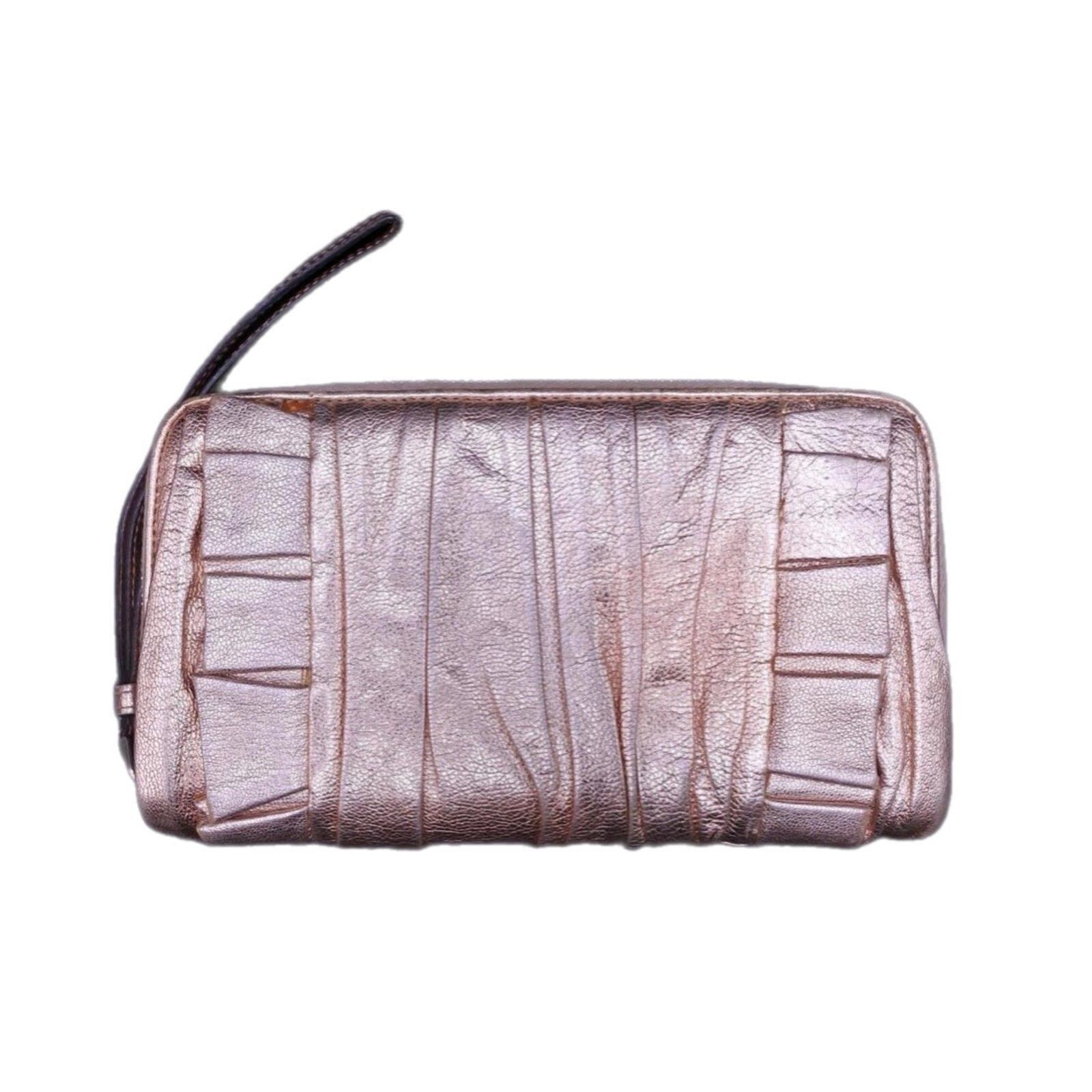 Dolce & Gabbana Dolce & Gabbana RARE Rose Gold Leather Ruffle Zippy Wallet Size ONE SIZE - 1 Thumbnail