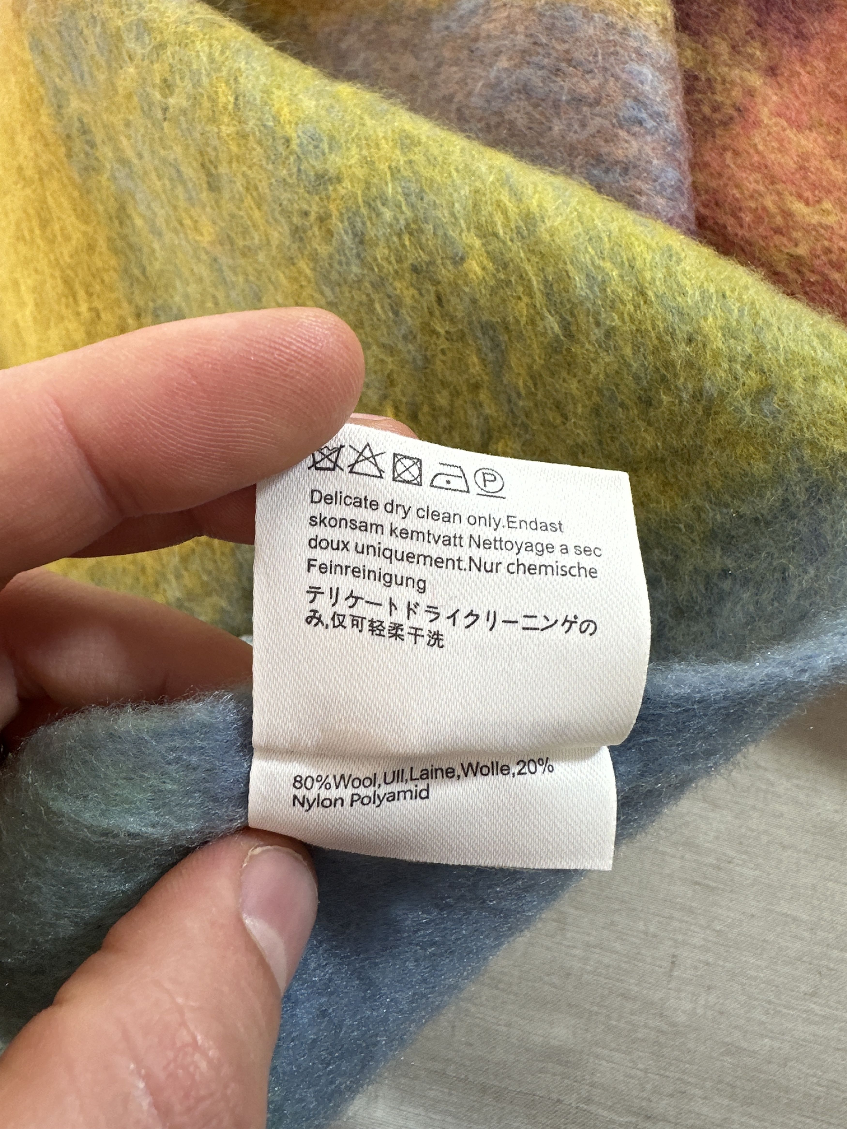 Acne Studios Acne Studios Large Plaid Scarf Wool Blend Logo Patch Size ONE SIZE - 12 Thumbnail