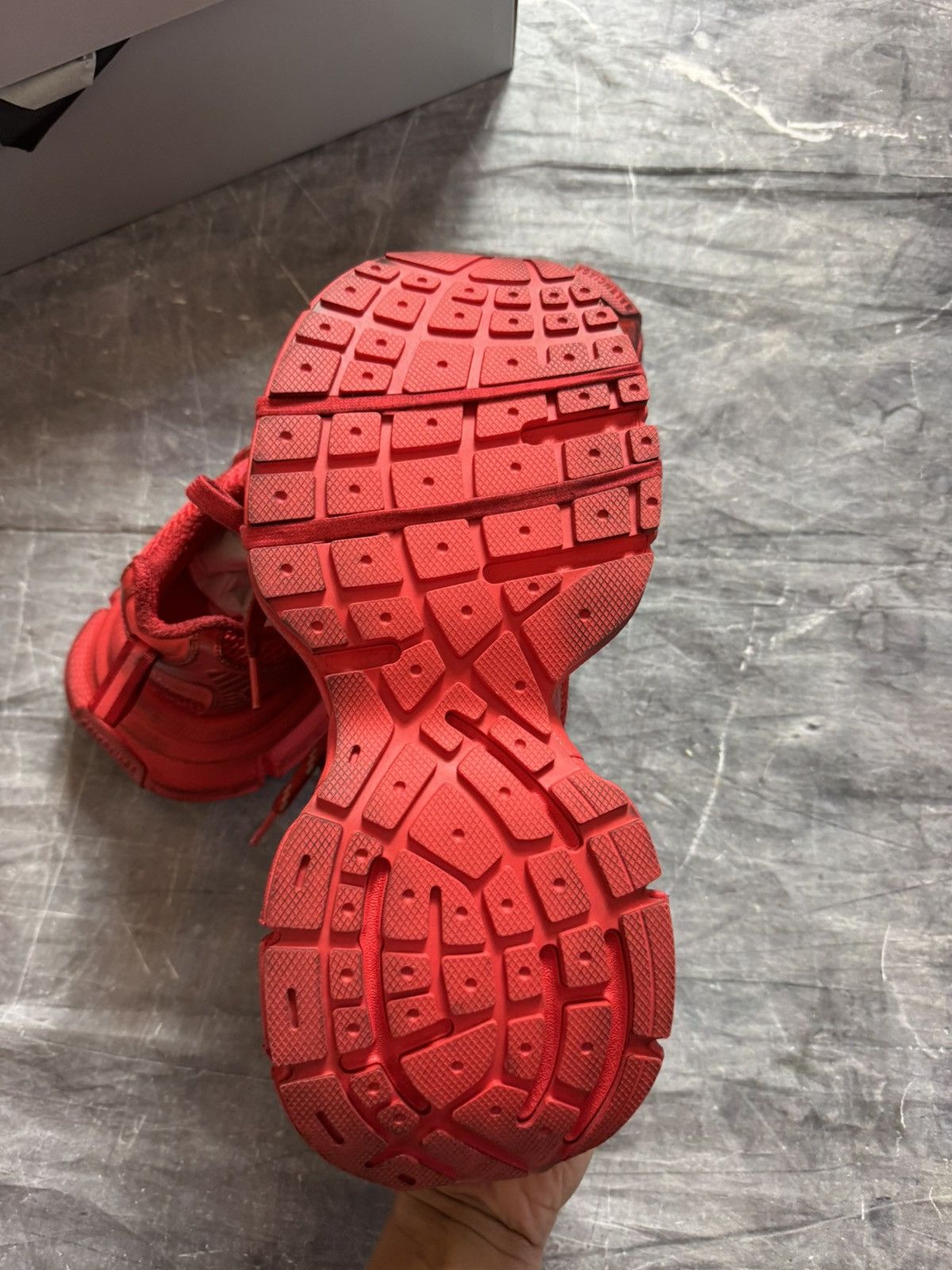 Balenciaga Balenciaga 3XL Distressed Sneakers in Red Size US 13 / EU 46 - 4 Thumbnail