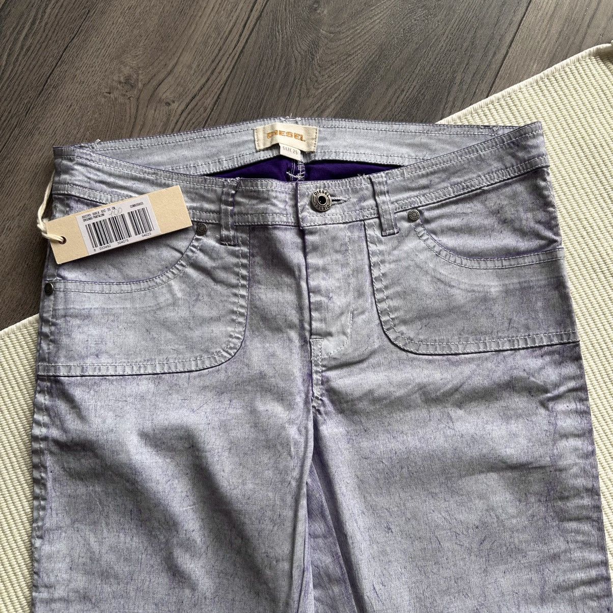 Diesel DIESEL Grey with Purple Slim Straight Fit Pants Size 25" / US 0 / IT 36 - 2 Thumbnail