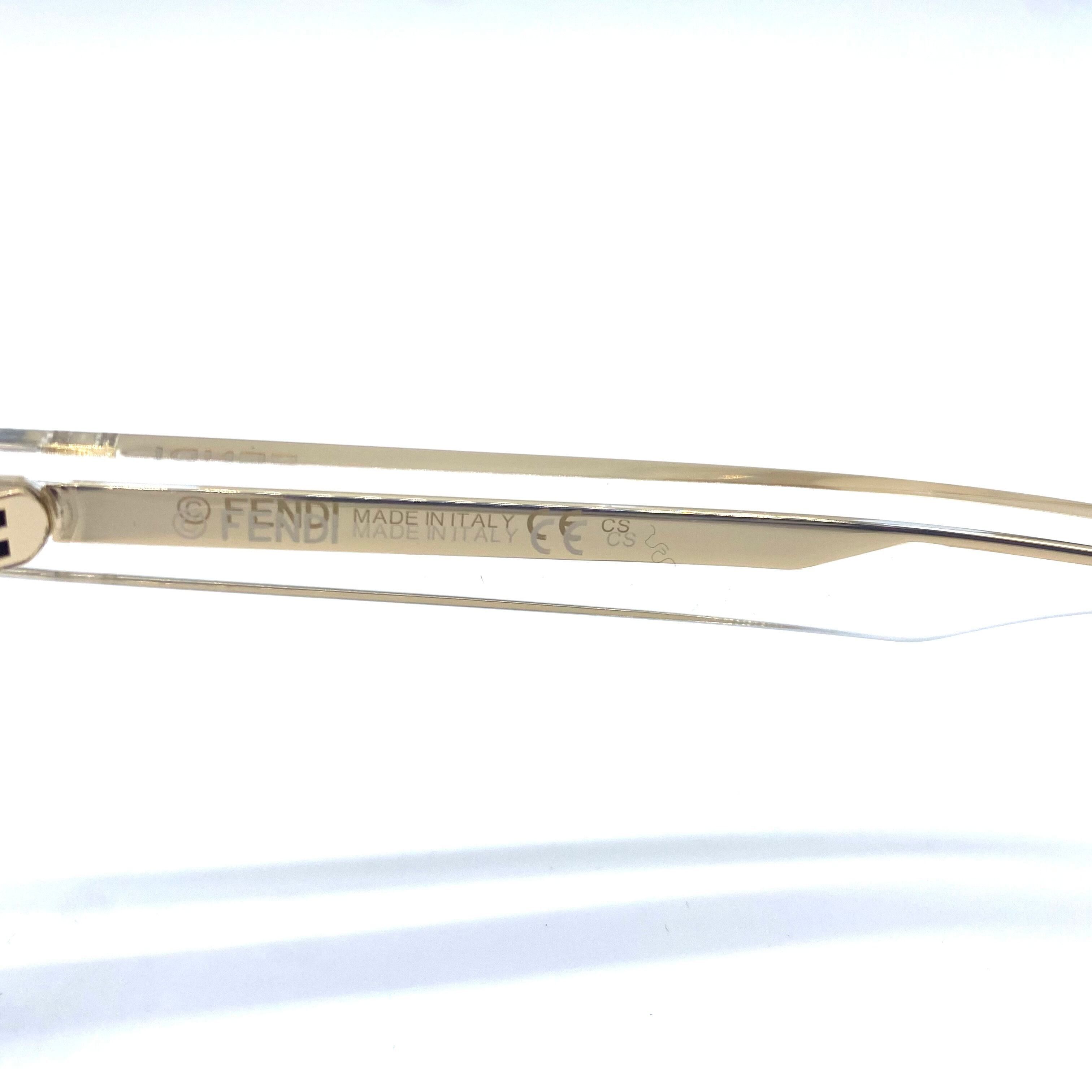 Fendi Vintage FENDI non-prescription glasses Clear Frame Size ONE SIZE - 5 Thumbnail