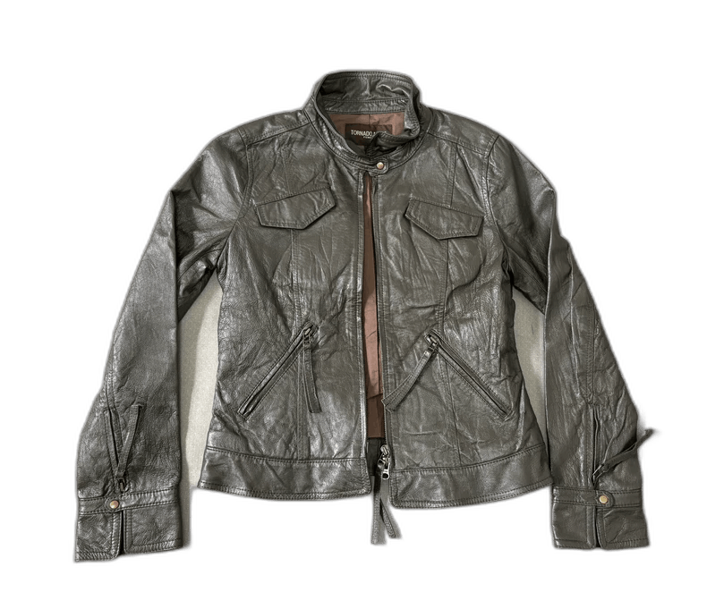 Yohji Yamamoto Vintage Tornado Mart Green Leather Jacket Size S / US 4 / IT 40 - 1 Thumbnail