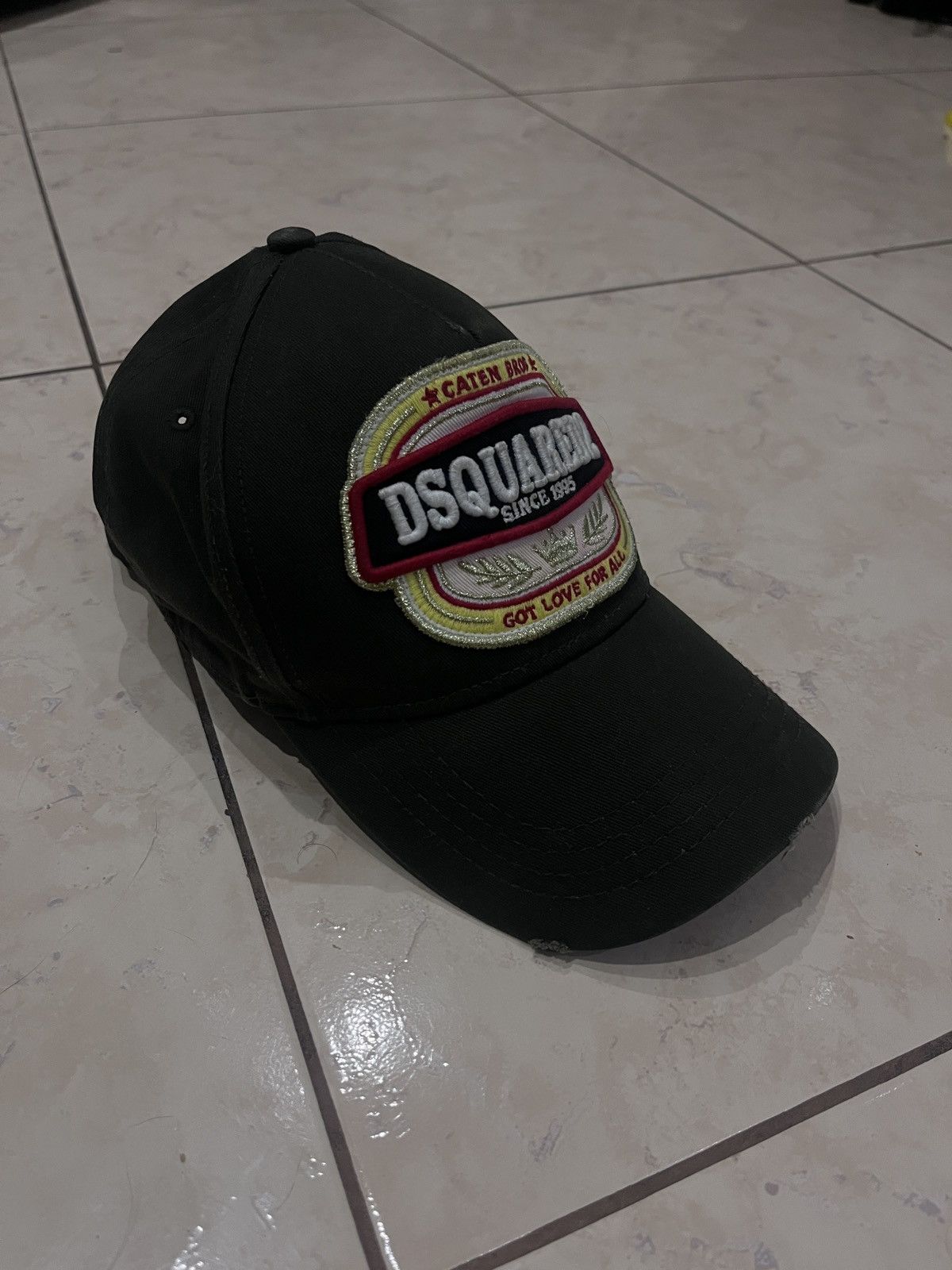Dsquared2 Dsquared2 “Caten Bros” Dark Khaki Cap – Classic Patch, Size ONE SIZE - 1 Thumbnail