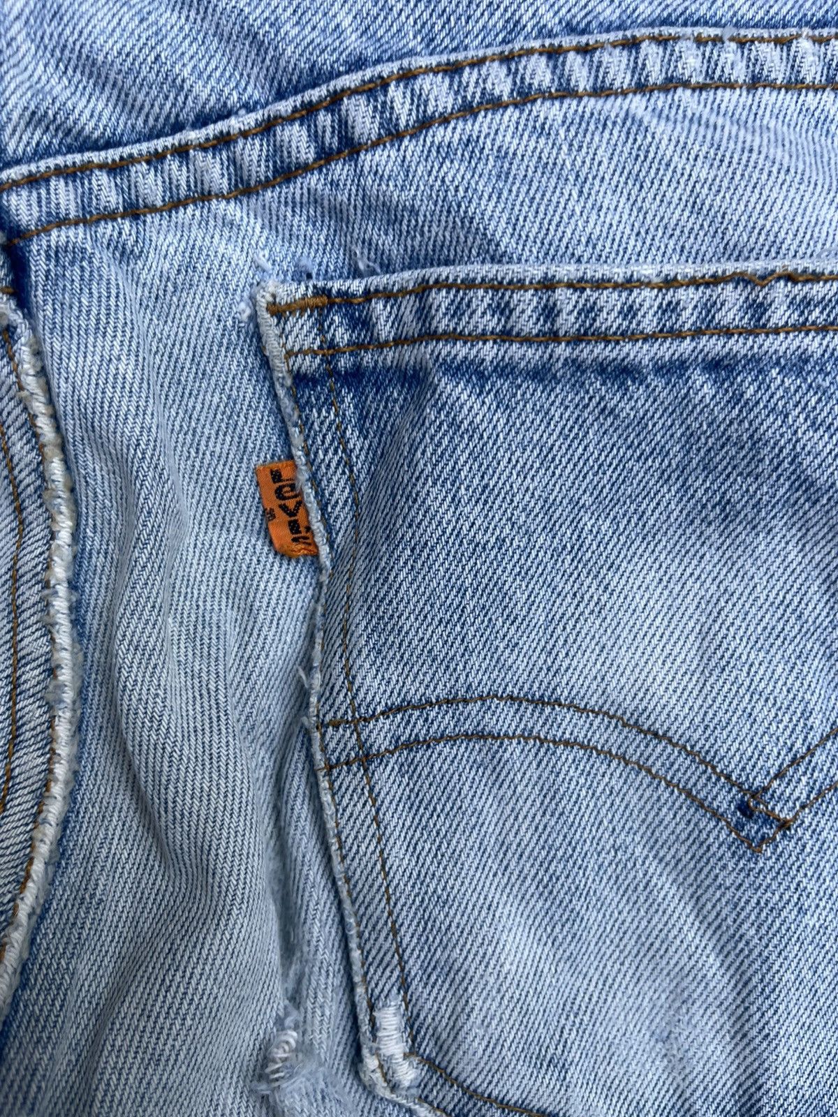 Levi's Vtg 70s Levi’s 505 Orange Tab - Talon Zip - Light Wash Denim Size US 31 - 9 Thumbnail