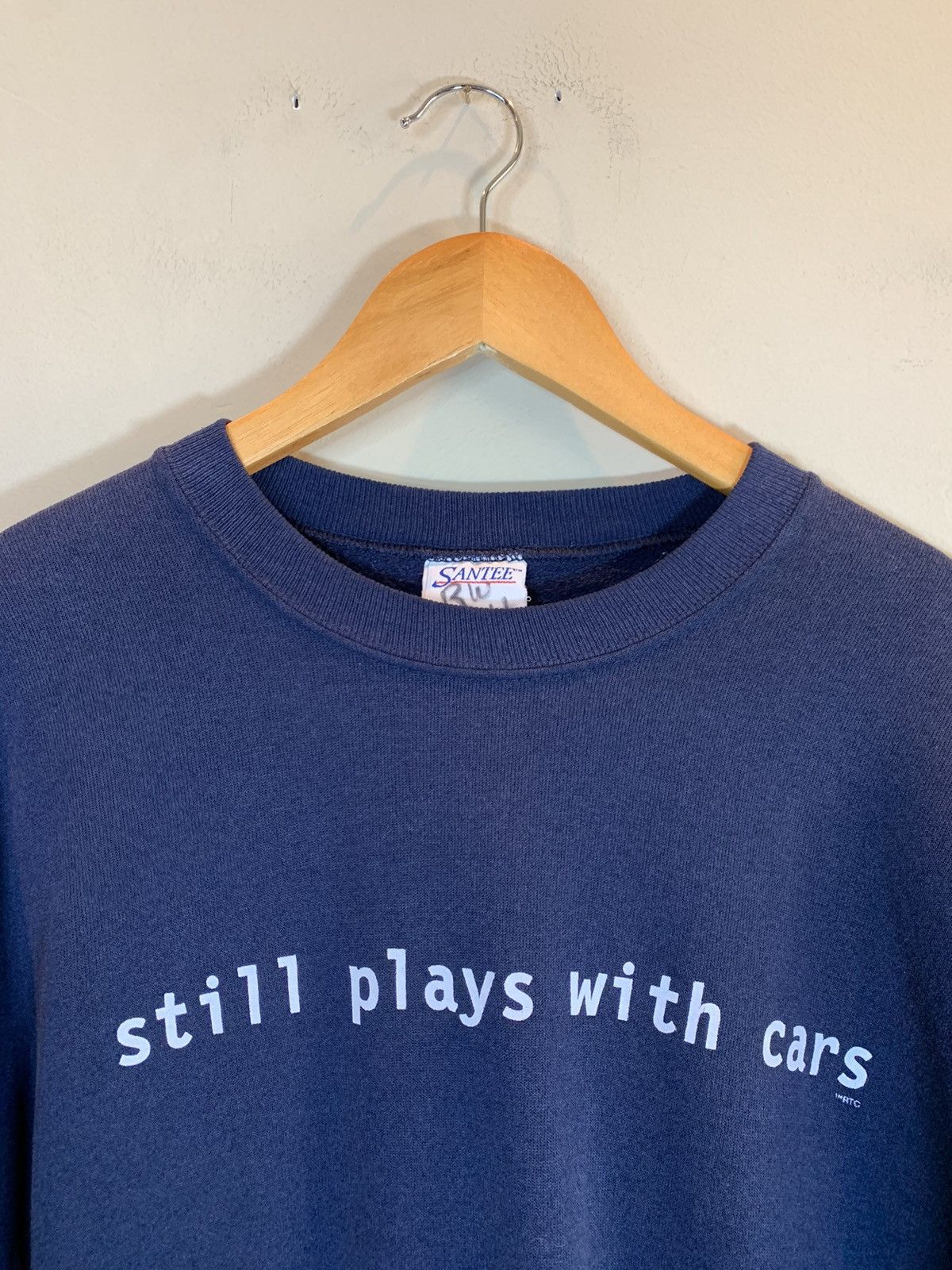 Vintage *RARE* Vintage 80’s Still Plays With Cars Funny Sweatshirt Size US XL / EU 56 / 4 - 5 Thumbnail