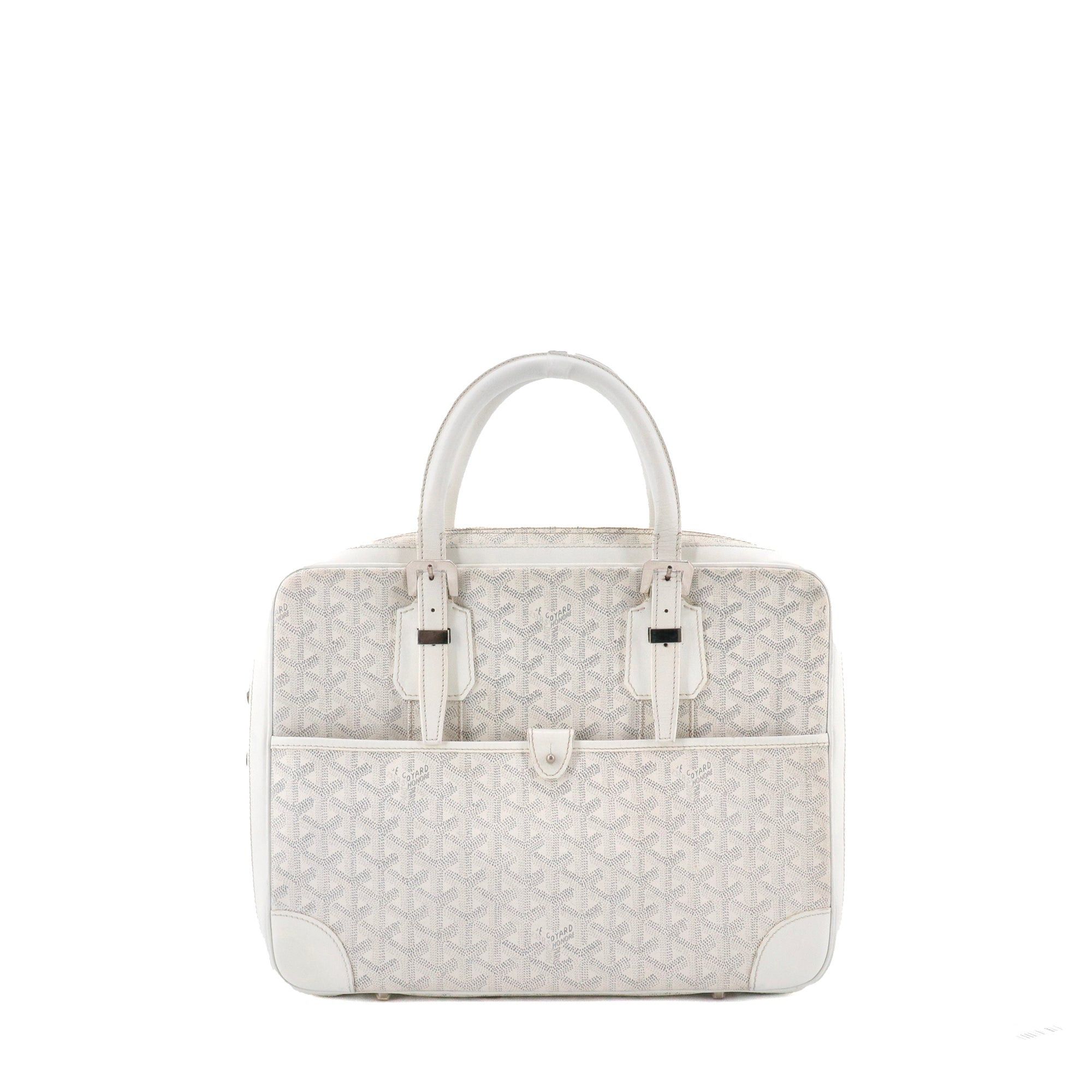 Goyard GOYARD - Goyard Ambassade briefcase in white monogrammed coated canvas Size ONE SIZE - 1 Thumbnail