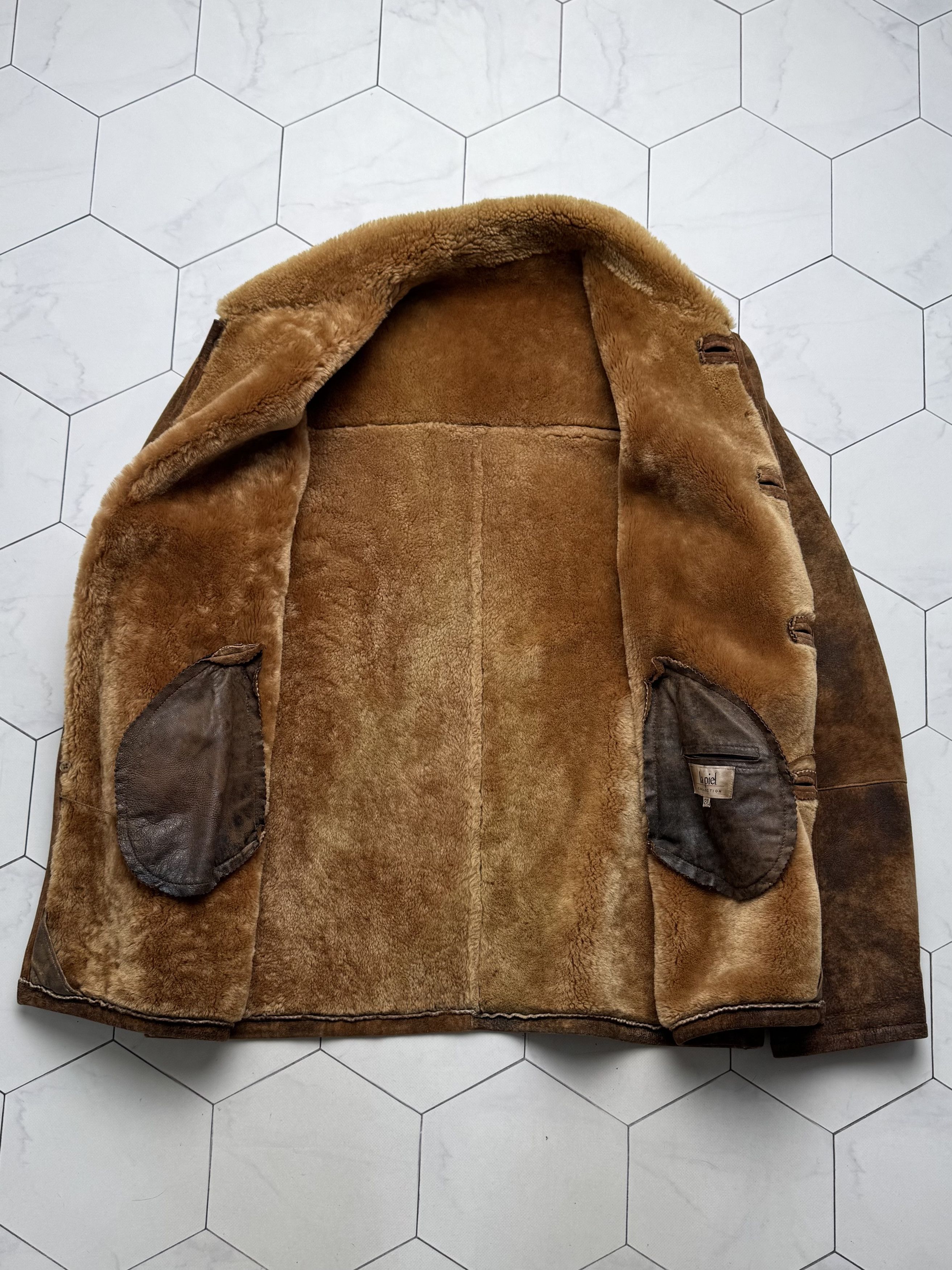 Vintage Vintage Real Shearling Faded Jacket(B409)E2D15 Size US XXL / EU 58 / 5 - 11 Thumbnail