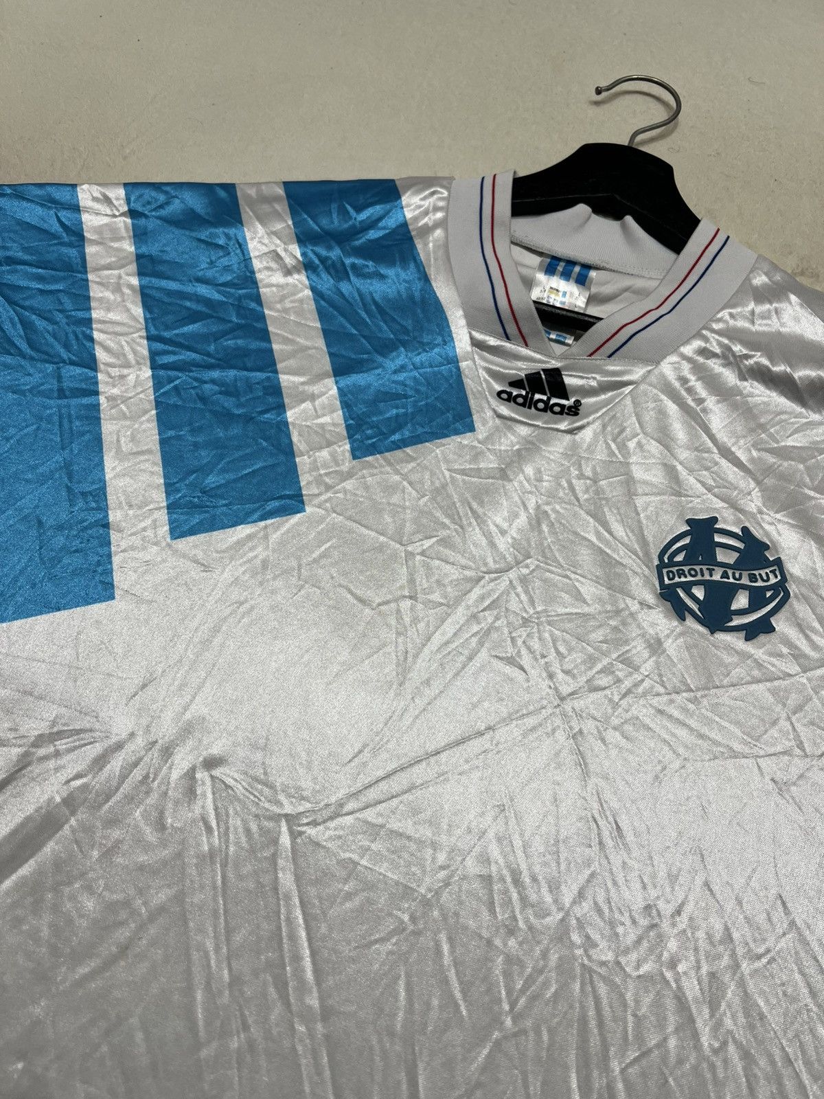 Adidas Olympique Marseille 1992-93 Adidas Champion League Jersey Size US L / EU 52-54 / 3 - 4 Thumbnail