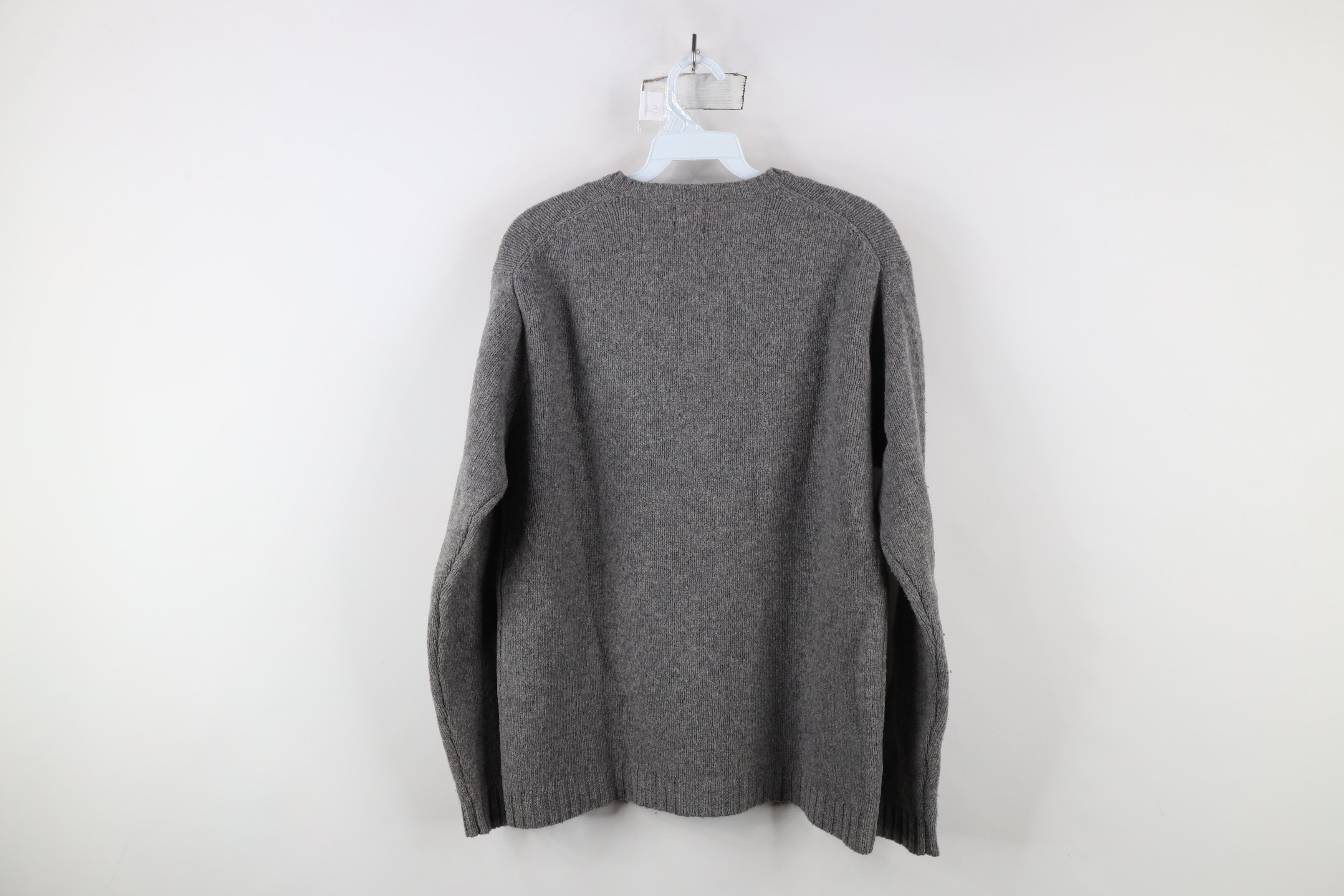 Gap × Vintage Vintage 90s Gap Lambswool Knit V-Neck Sweater Heather Gray Size US XS / EU 42 / 0 - 7 Thumbnail