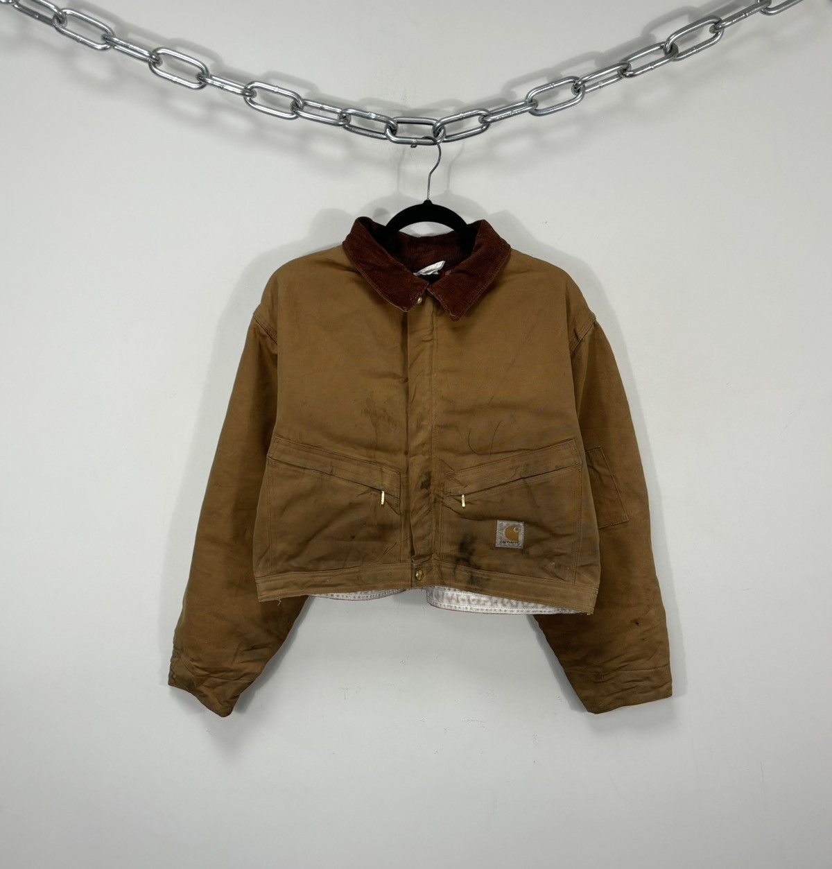 Vintage 90s Carhartt USA Made Work Hype Boxy Cropped Jacket