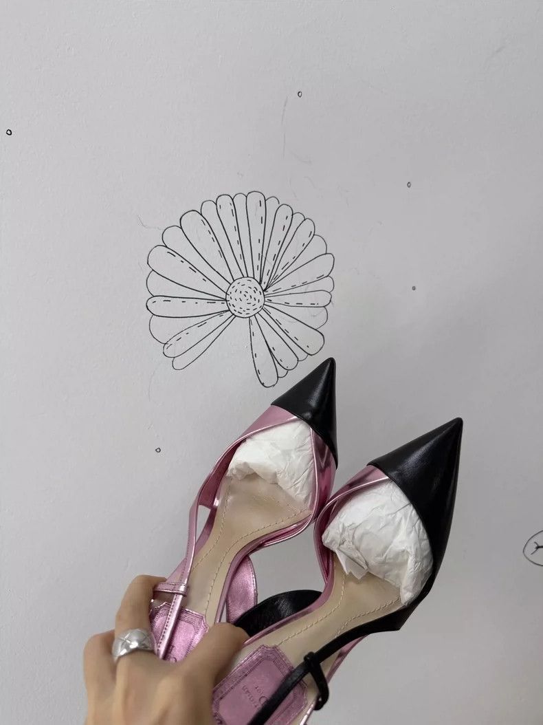 Dior Dior Black and Pink High Heels Size 37.5-2506 Size US 6.5 / IT 36.5 - 2 Thumbnail