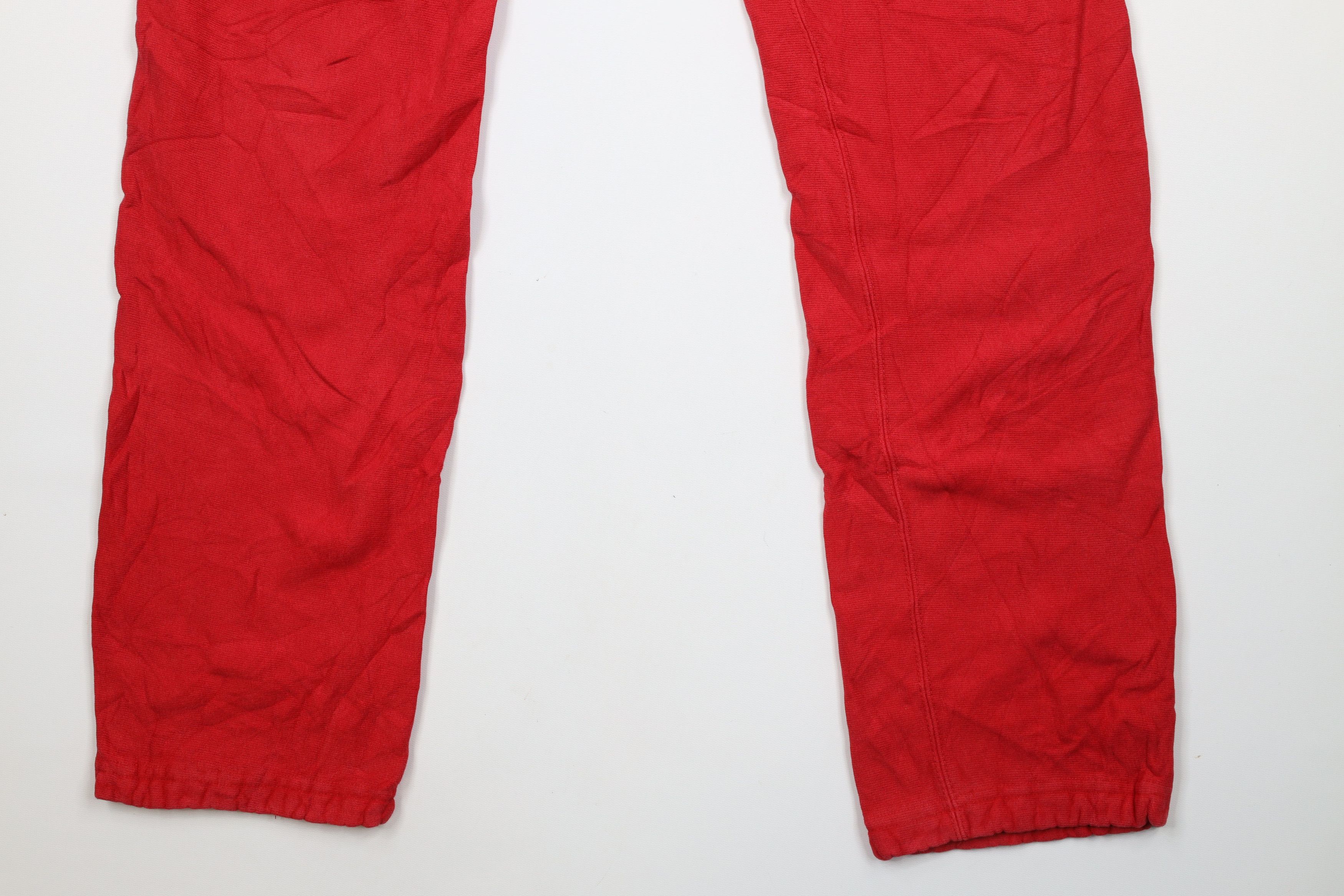 Champion Vintage 90s Champion Reverse Weave Gym Sweatpants Red USA Size US 34 / EU 50 - 4 Thumbnail