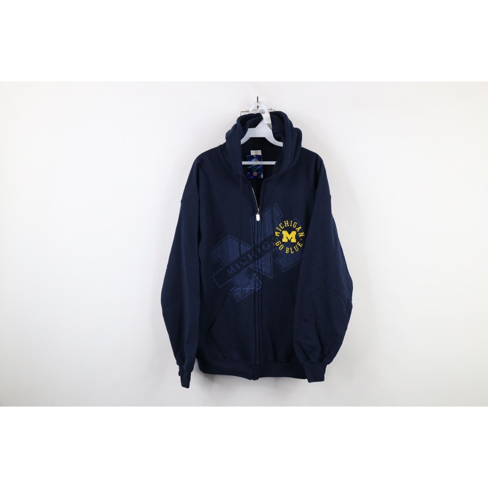 Vintage Deadstock Vintage Y2K University of Michigan Full Zip Hoodie Size US L / EU 52-54 / 3 - 1 Thumbnail