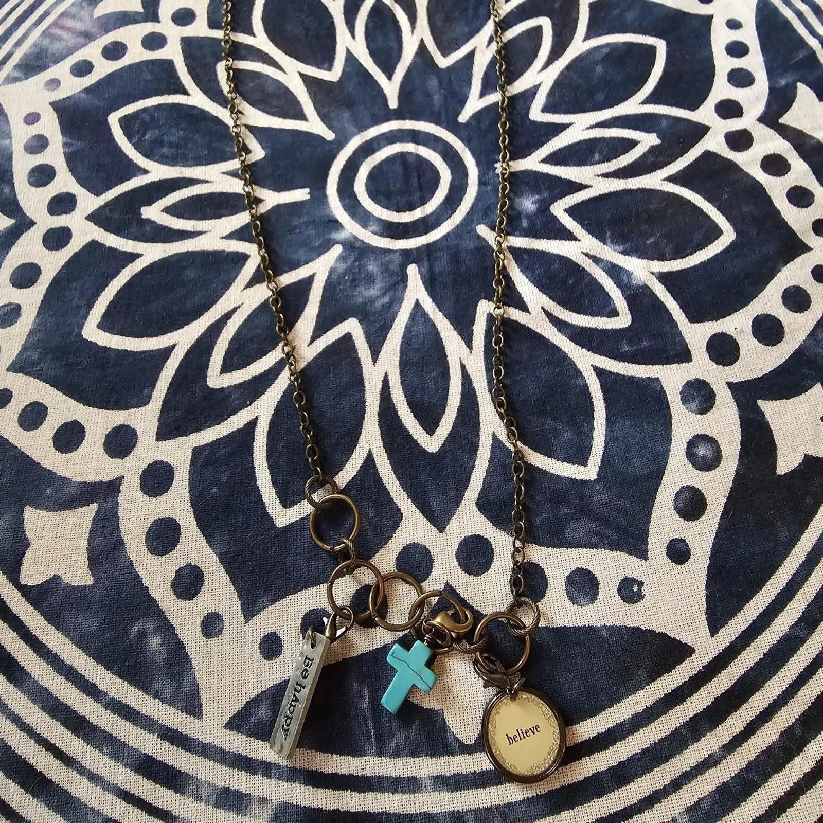 Linea Naturale Natural Life Women's Blue and Gold Charm Necklace Size ONE SIZE - 4 Thumbnail