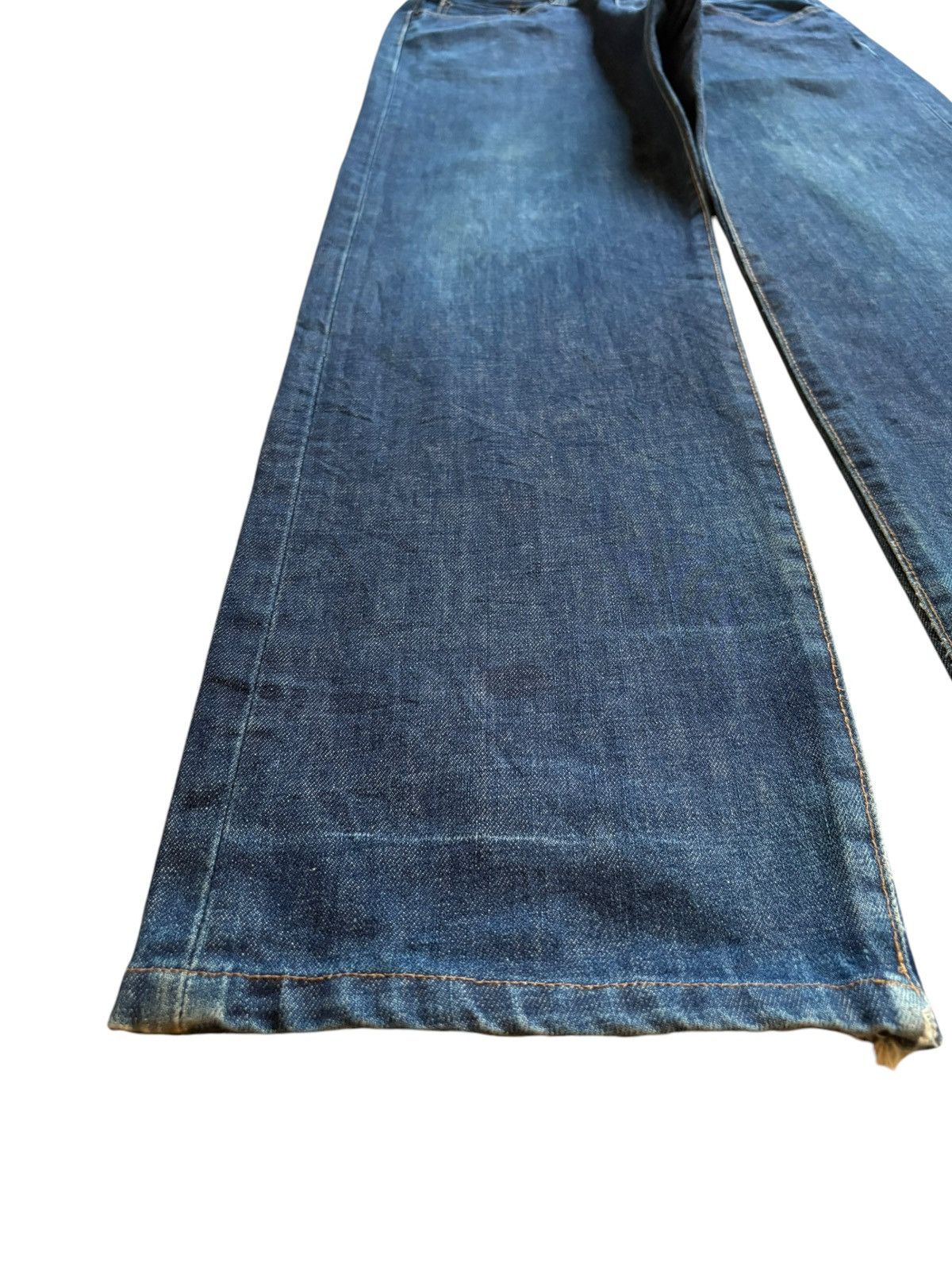 Japanese Brand Vintage Japanese Brand Blue Wash Distressed Baggy Jeans Size 32" / US 10 / IT 46 - 6 Thumbnail