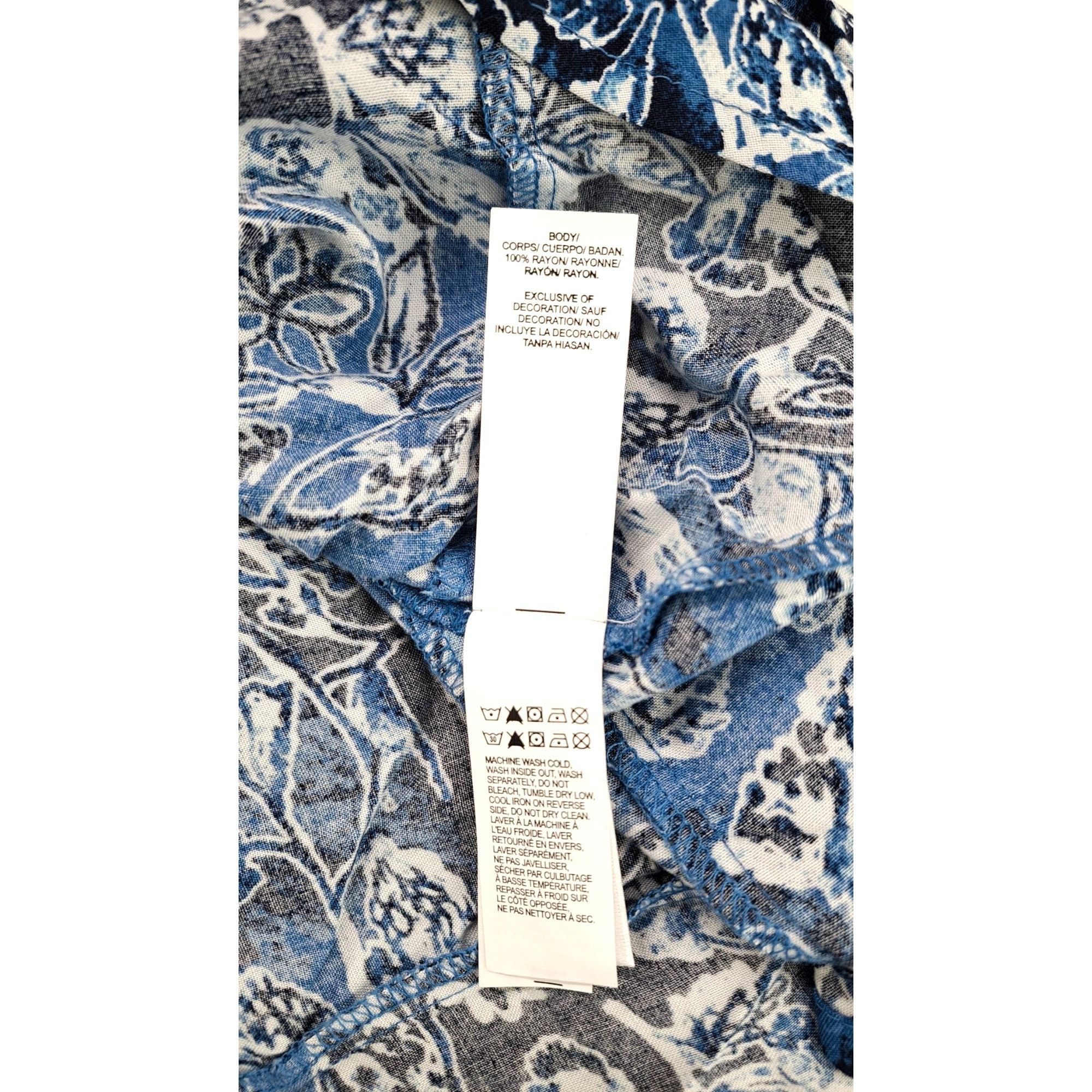 Lucky Brand Lucky Brand Blue Floral Halter Maxi Dress Adjustable Tassels Size L / US 10 / IT 46 - 5 Thumbnail