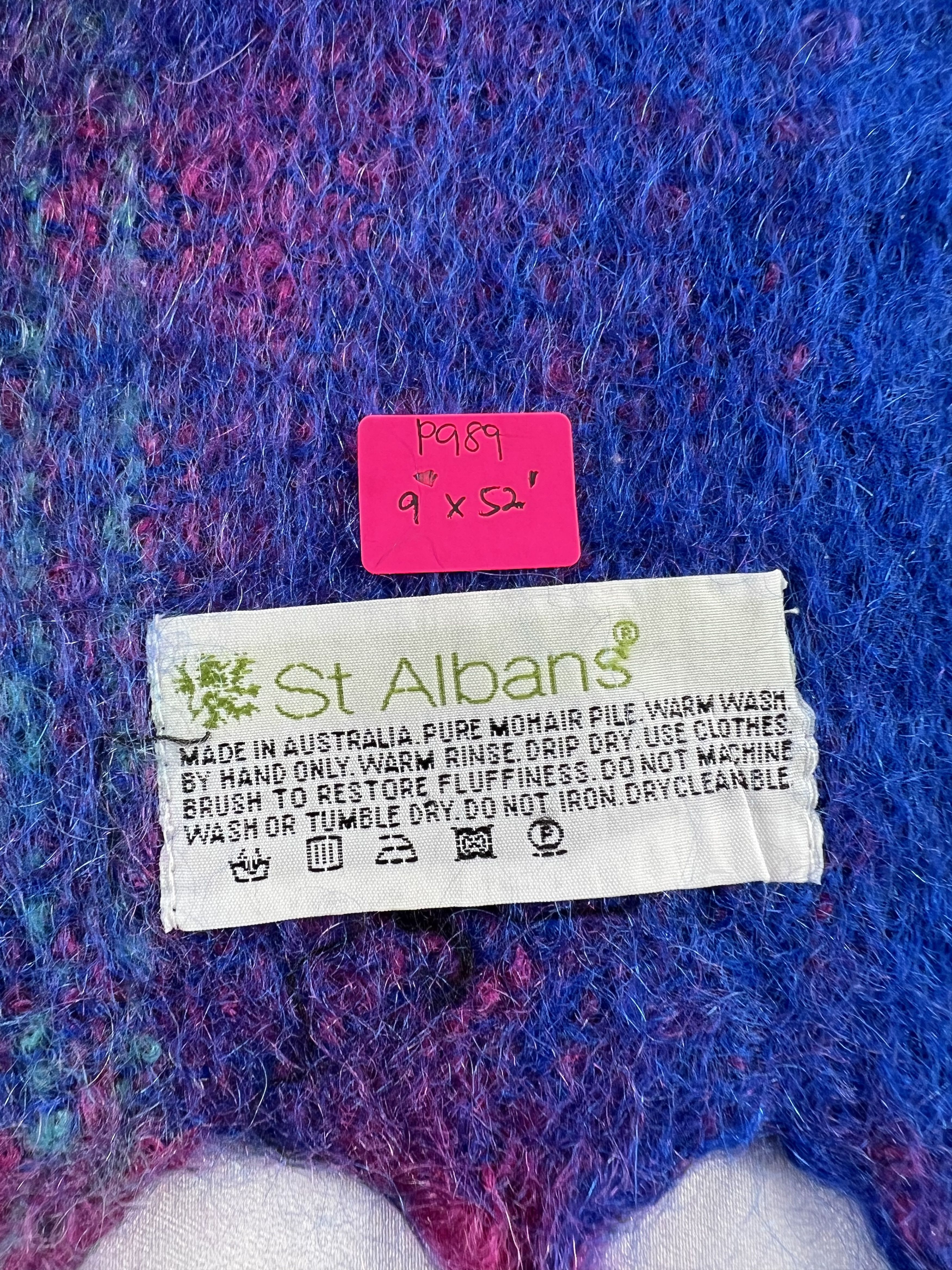 Vintage St Alban Mohair Scarf / Muffler / Neckwear P989 Size ONE SIZE - 4 Thumbnail