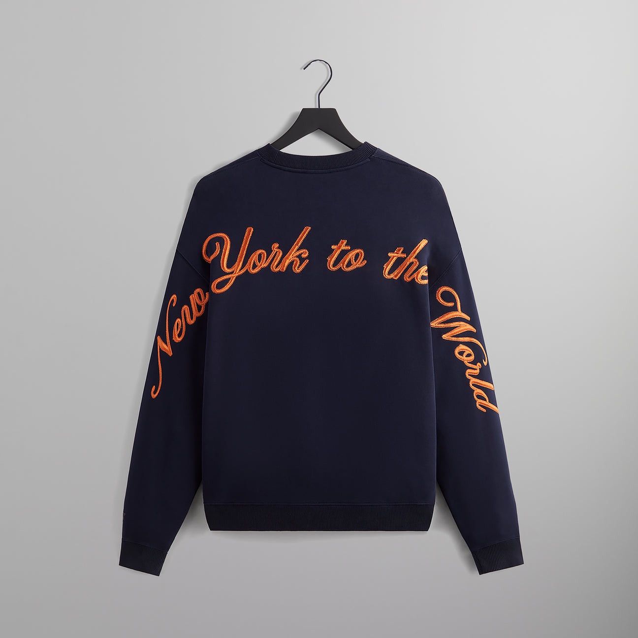 image of Kith For New York Knicks Ny To The World Nelson Crewneck XL in Navy, Men's