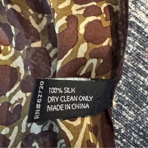 Nicole Miller Vintage Nicole Miller Studio Brown and Green Animal Print Si Size ONE SIZE - 3 Thumbnail