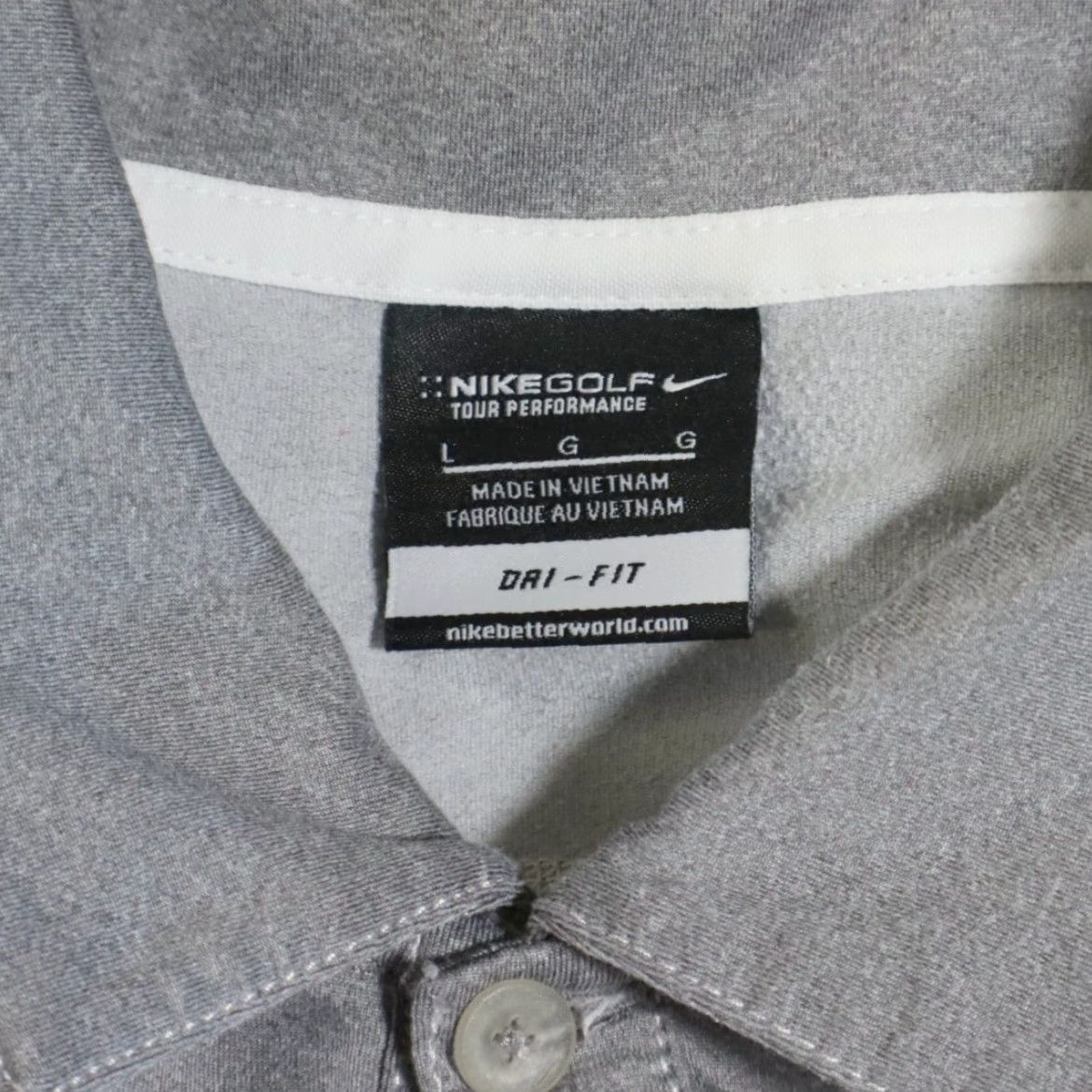 Nike Nike Golf Collared Pullover Stretch Solid Long Sleeve Gray Men’s L Shirt Size US L / EU 52-54 / 3 - 5 Thumbnail