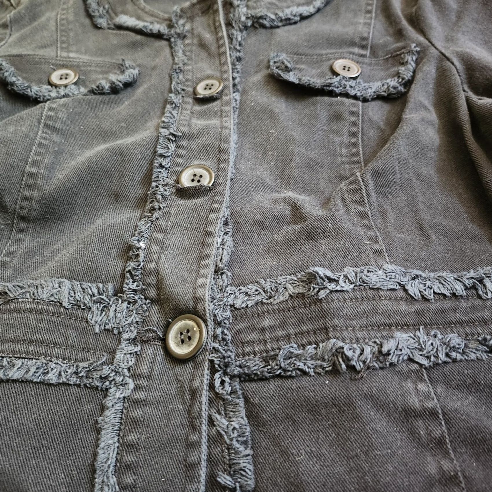 Olive Live a Little Jacket Women's Junior Button Stretch L Black Solid Regular Spring Fall Winter Size L / US 10 / IT 46 - 6 Thumbnail