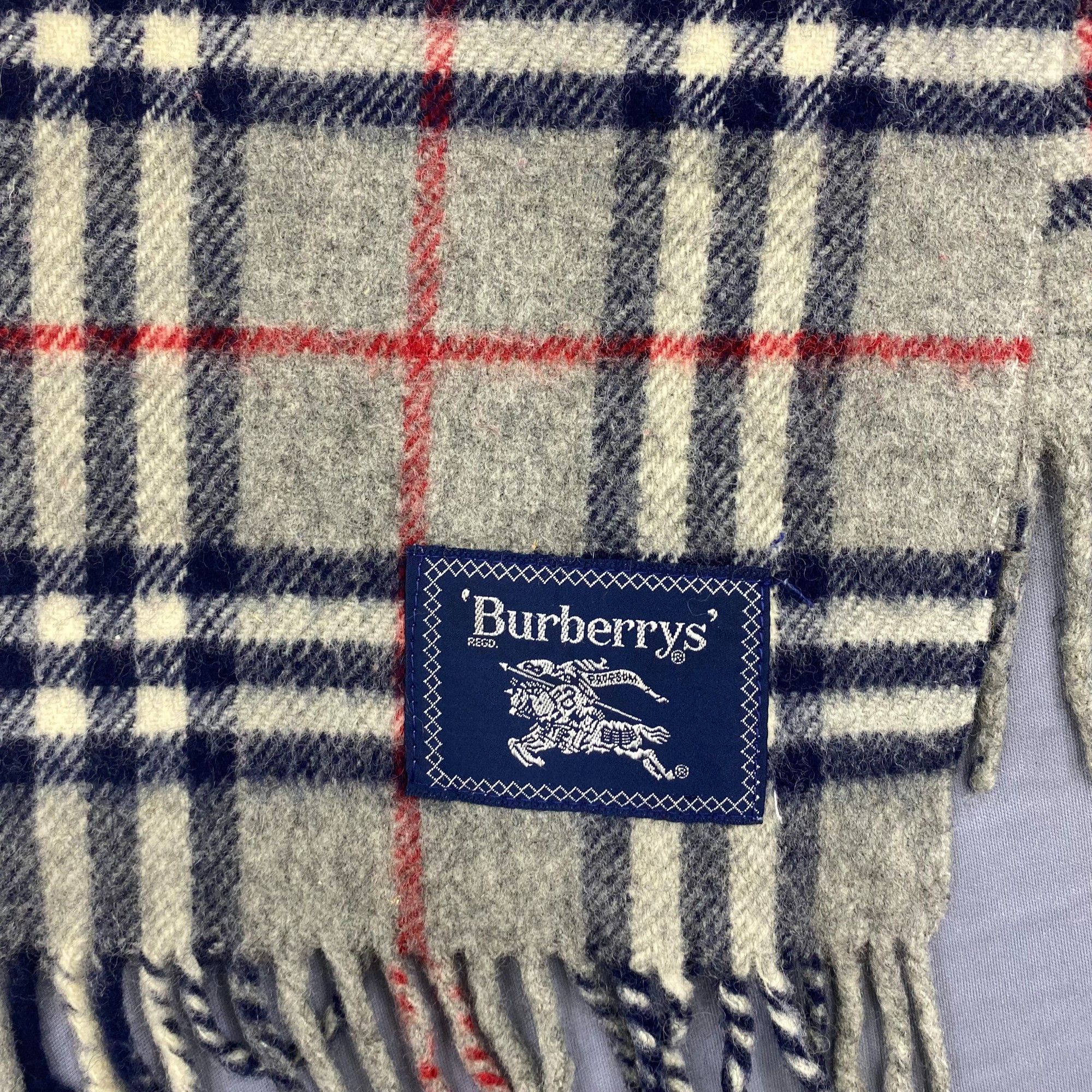 Burberry Vintage Burberry Scarf Muffler Wool Shawls Babushka Scarves Size ONE SIZE - 6 Thumbnail