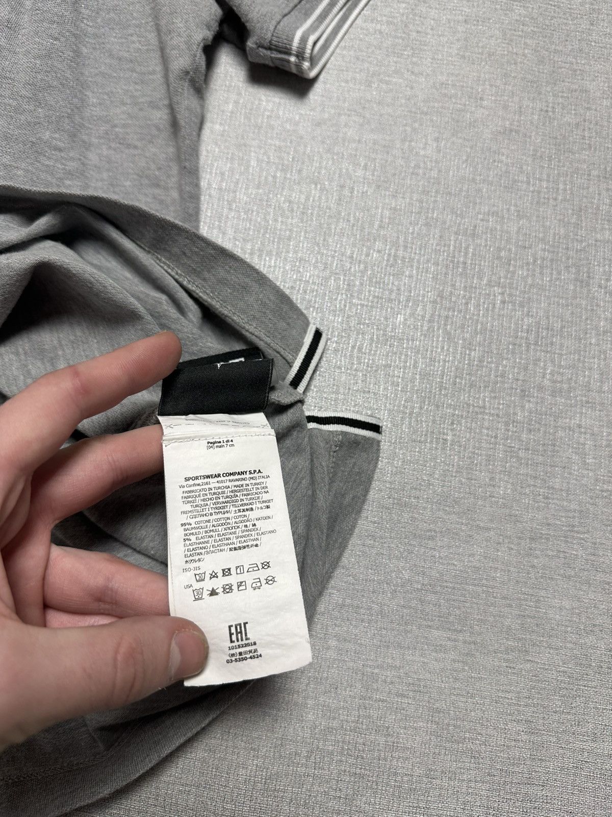 Luxury × Massimo Osti × Stone Island Stone Island Luxury Patch Program Polo shirt Gray Size US L / EU 52-54 / 3 - 10 Thumbnail