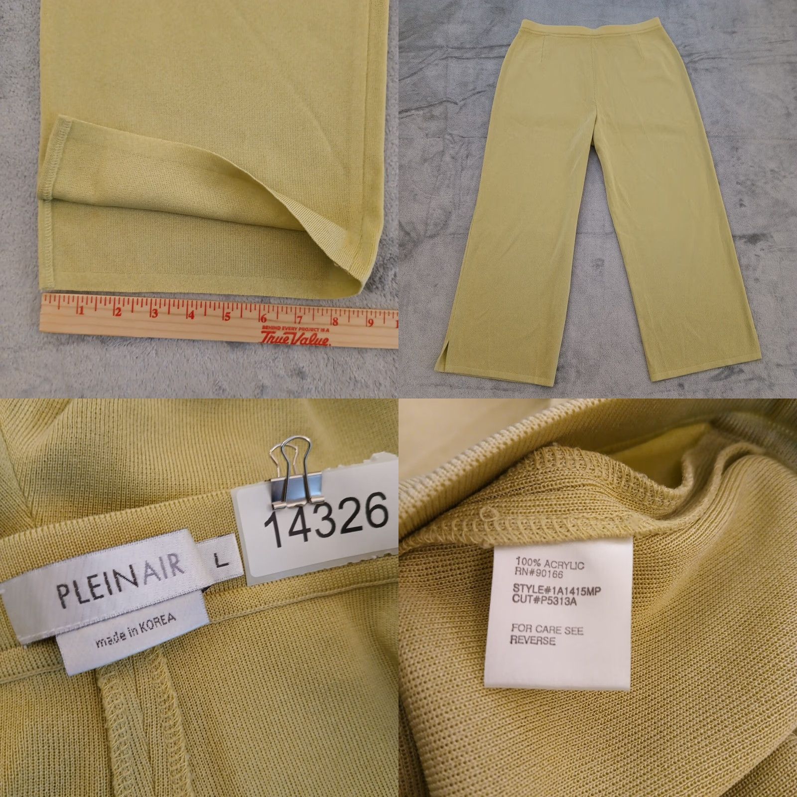 Vintage Plein Air Cropped Pants Womens Large Green Pull On 32x24 High Rise Size 36" / US 14 / IT 50 - 8 Thumbnail