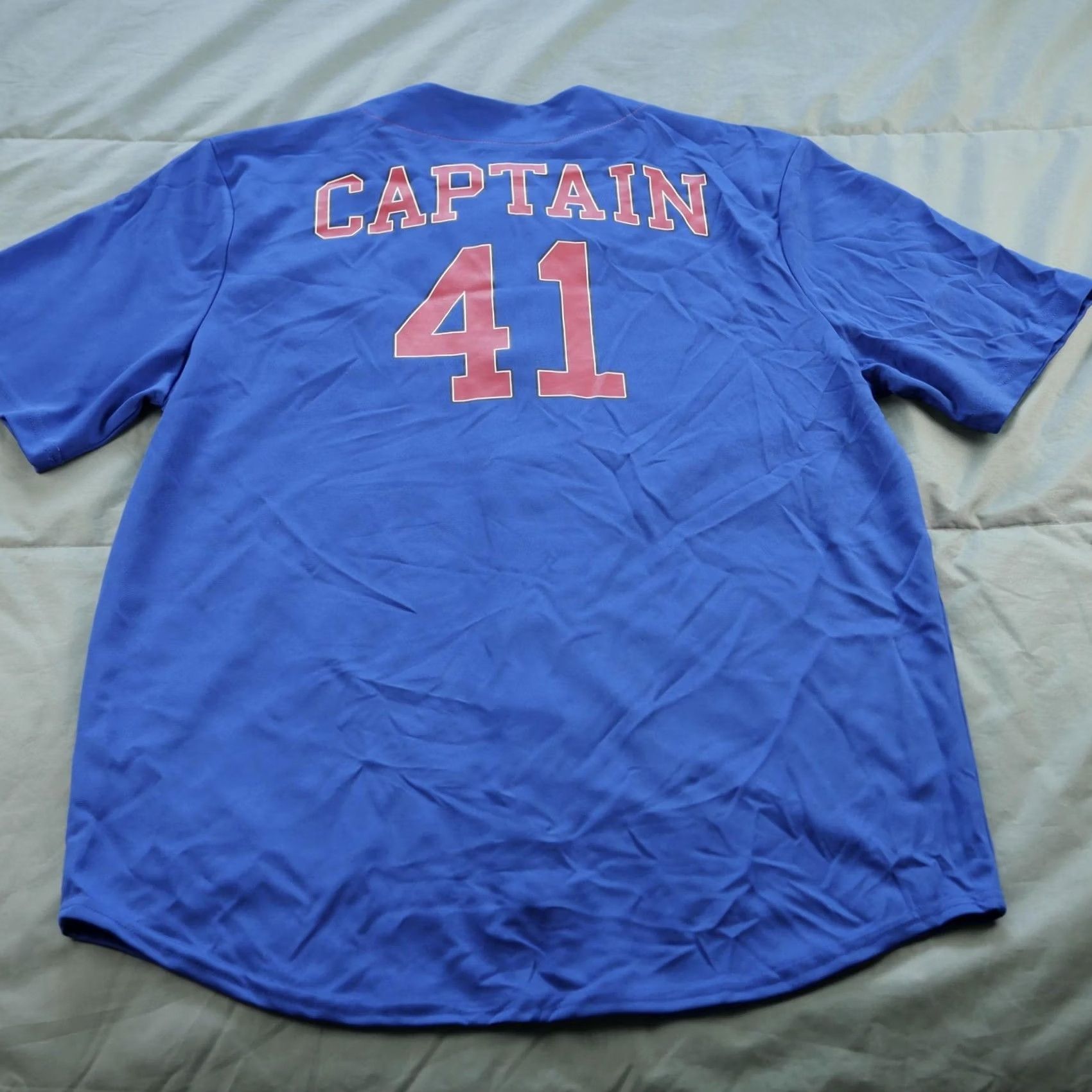 Vintage Marvel Captain America Shirt Mens Large Baseball Jersey Button Up Mad Engine Size US L / EU 52-54 / 3 - 6 Thumbnail