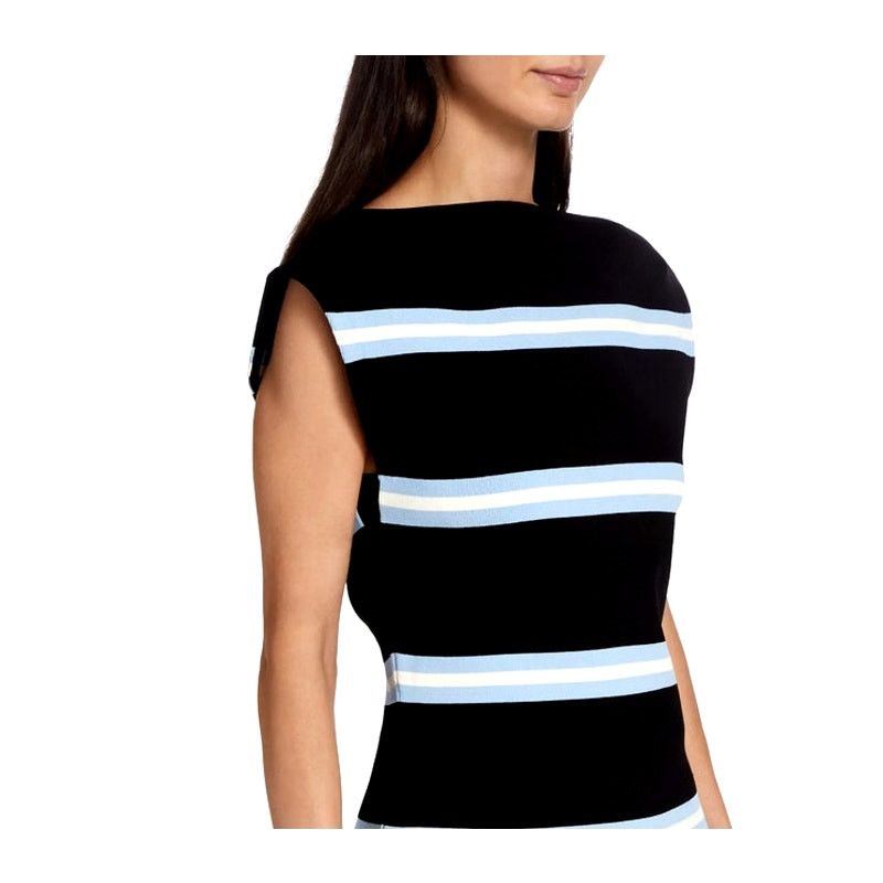 Tanya Taylor Tanya Taylor Zanita Stretch Top Black Horizon Blue Chalk XS Size XS / US 0-2 / IT 36-38 - 2 Thumbnail