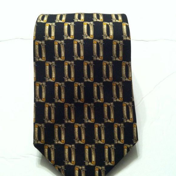 Brooks Brothers BROOKS BROTHERS MENS NEW BLACK 100%SILK TIE WIDTH: 3 3/4" Size ONE SIZE - 1 Thumbnail