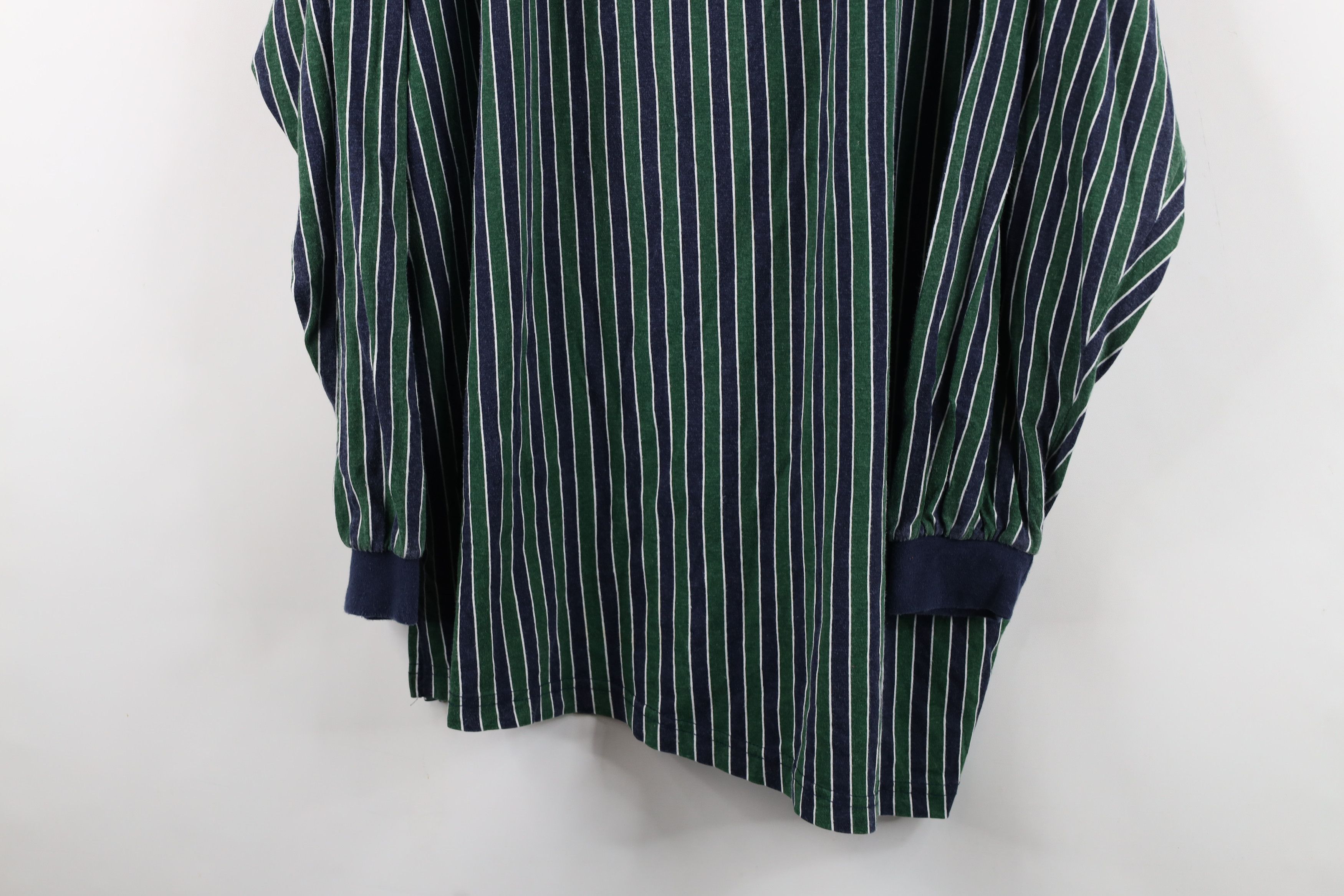 Vintage Vintage 90s Streetwear Striped Long Sleeve Henley T-Shirt Size US XXL / EU 58 / 5 - 3 Thumbnail