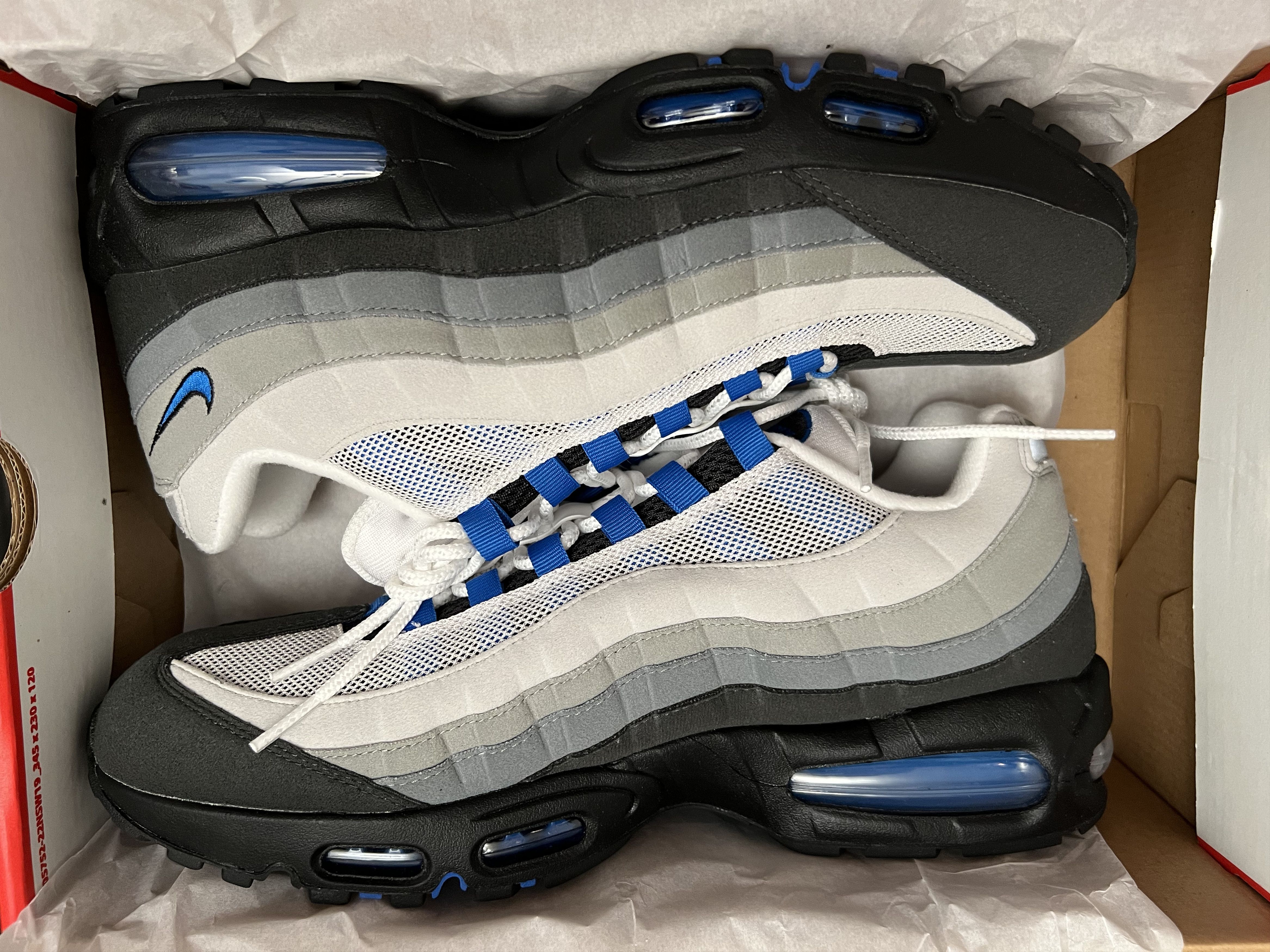 Nike Nike Air Max 95 OG Big Bubble Blue Spark Size US 12.5 / EU 45-46 - 3 Thumbnail