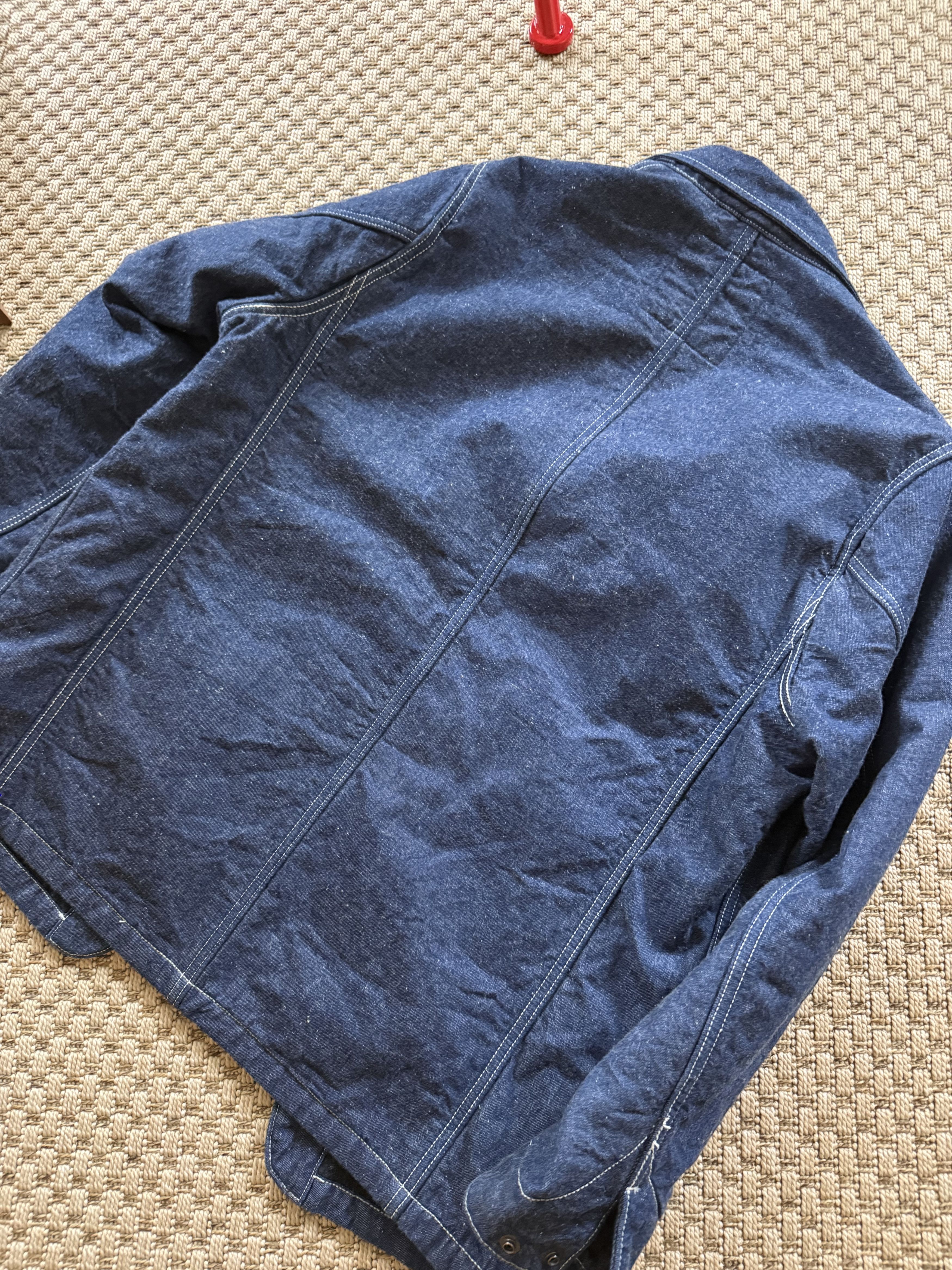 Iron Heart 10oz selvedge denim blanket lined chore jacket Size US M / EU 48-50 / 2 - 3 Thumbnail