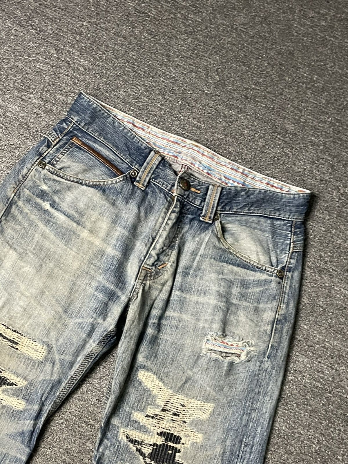 Edwin × Vintage Exclusive Vintage Edwin Distressed Denim (89) Size US 34 / EU 50 - 2 Thumbnail