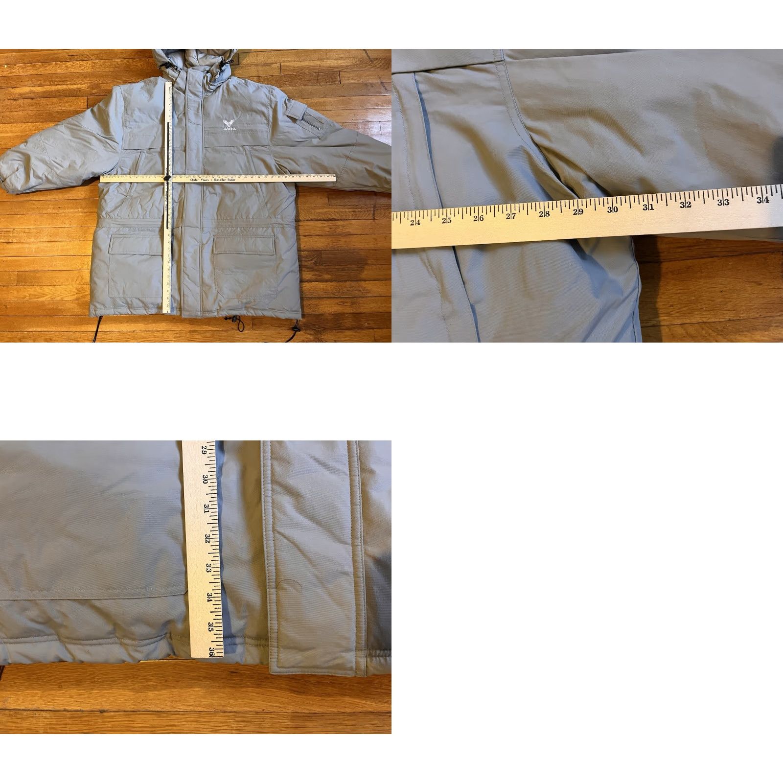 Avirex VINTAGE Avirex Hooded Puffer Jacket Men’s 4XL Grey Y2K Jacket Size US XXL / EU 58 / 5 - 10 Thumbnail