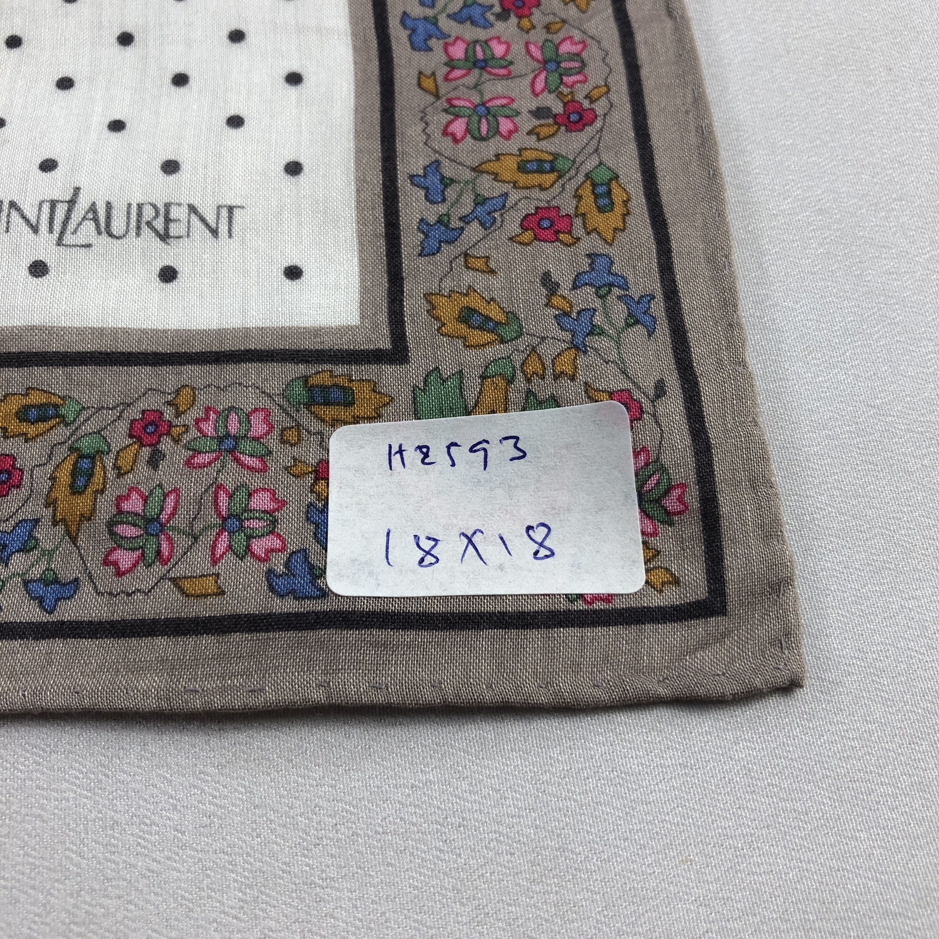 Vintage × Yves Saint Laurent YSL Handkerchief Neckerchief Bandana H2593 Size ONE SIZE - 5 Thumbnail