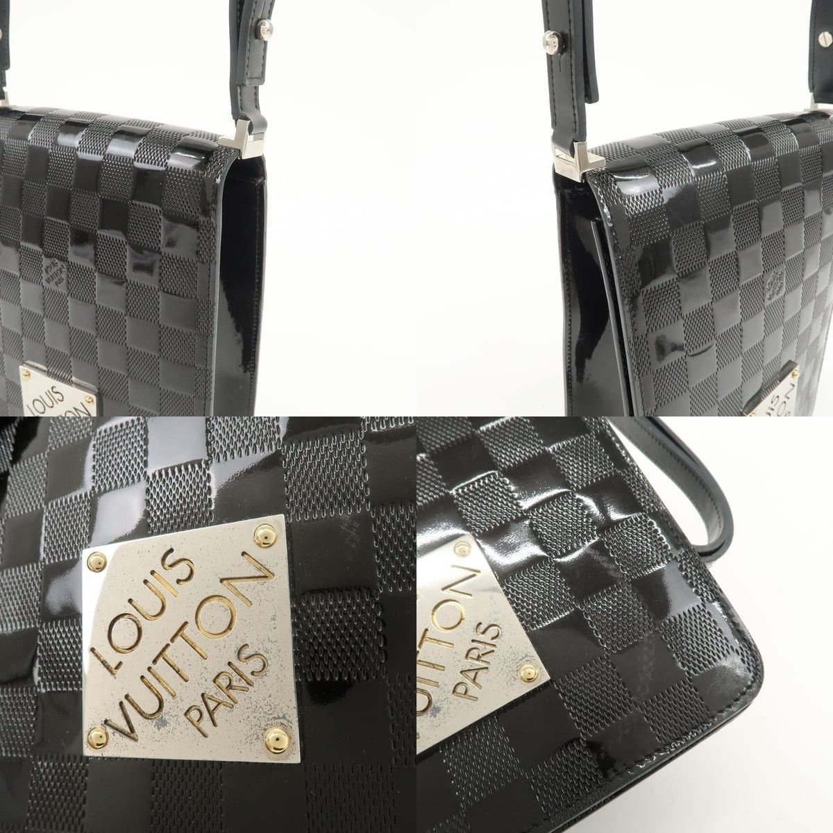 Louis Vuitton Louis Vuitton Damier Vernis Club Shoulder Bag Patent Black Size ONE SIZE - 5 Thumbnail