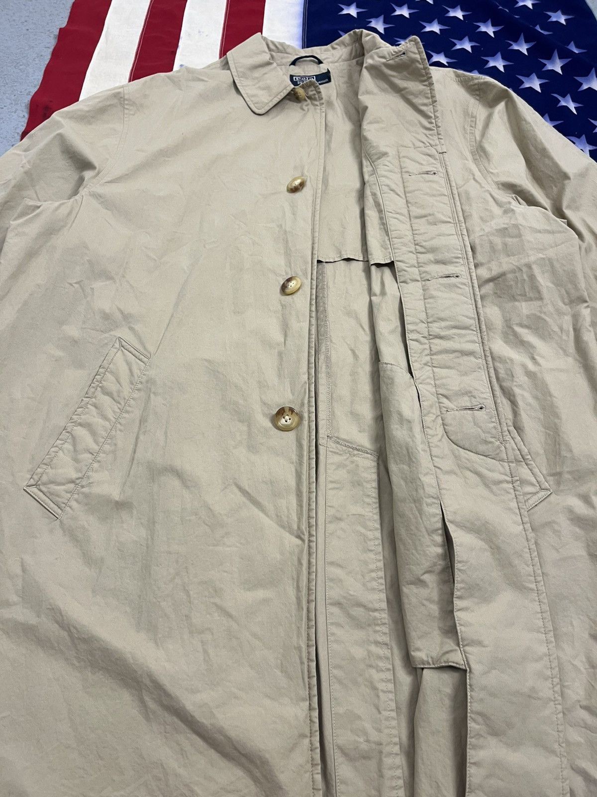 Polo Ralph Lauren Vintage Polo Ralph Lauren Trench Beige Tan Cotton Twill City Size US XXL / EU 58 / 5 - 10 Thumbnail