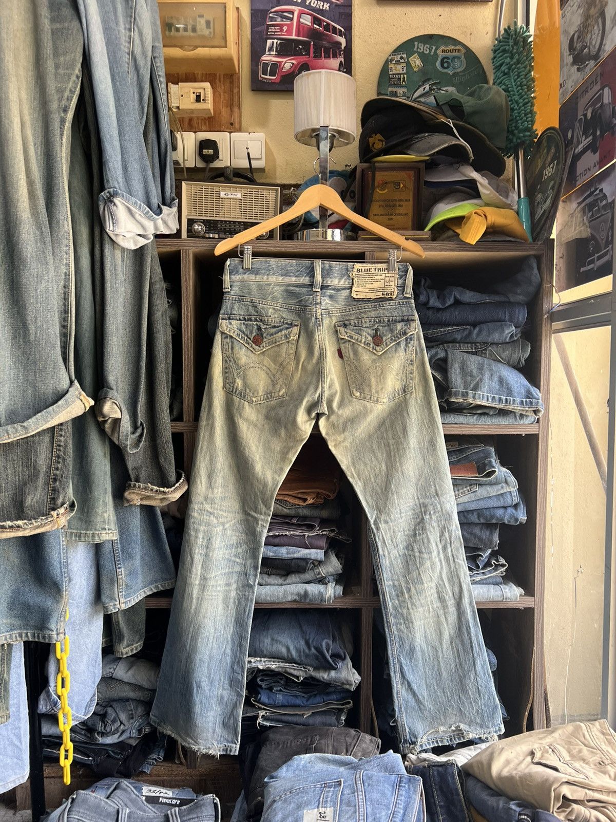 Edwin 🔥Vintage Edwin Blue Trip Distressed Denim Size US 32 / EU 48 - 2 Thumbnail